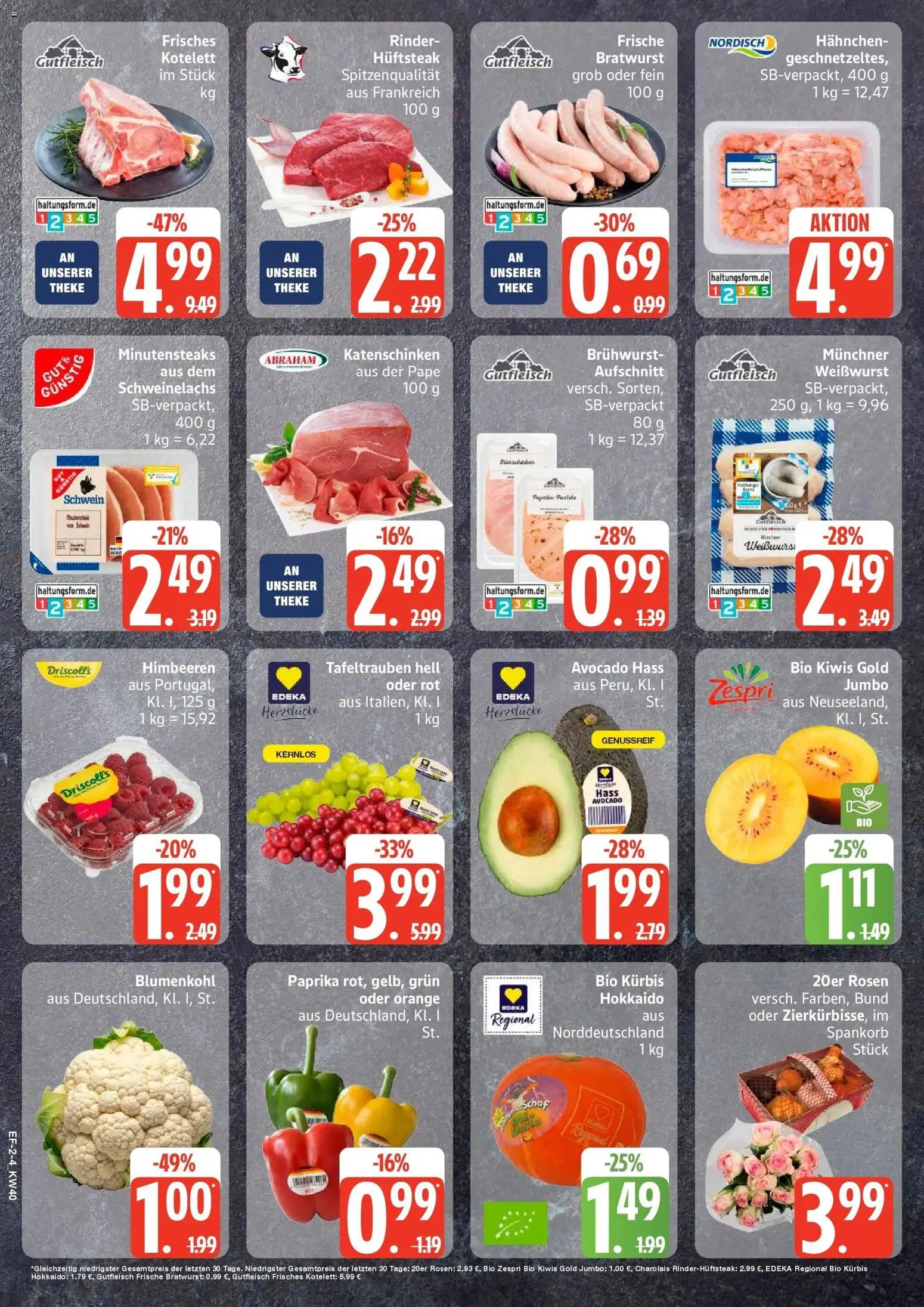 Edeka Prospekt Ostseebad Ahrenshoop (ab 28.09.2026) » Angebote Online | Seite: 2 | Produkte: Himbeeren, Bratwurst, Paprika, Blumenkohl
