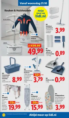W5 Strijkplank, Strijk vlak: 110 x 30 cm, Hoogte: max. 90 cm - Voorbeeld van een folder van Lidl, geldig van 19-10-2026 | Pagina: 37