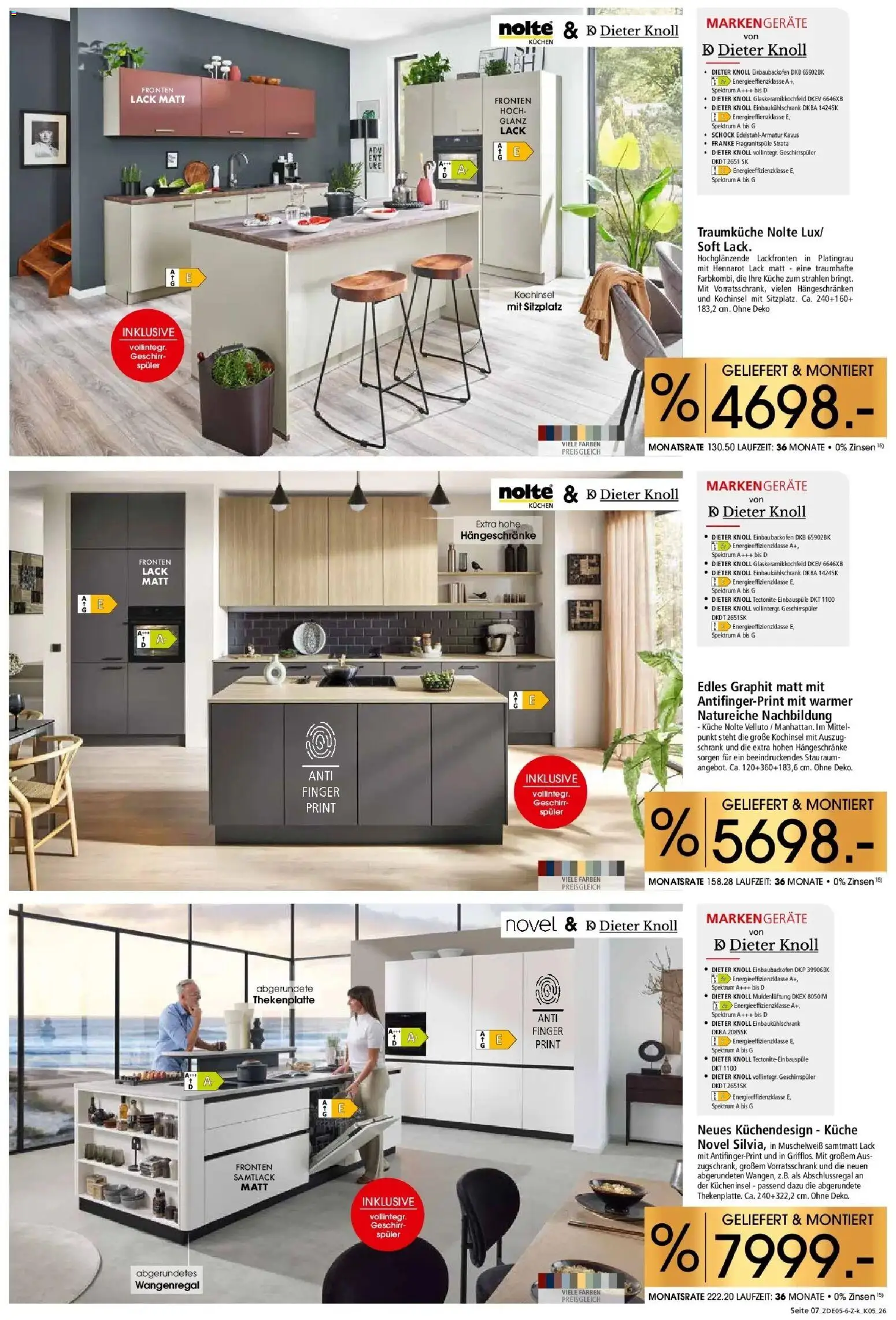 Zurbrüggen Küchen für ihr Zuhause – gültig ab 23.05.2026 | Seite: 7 | Produkte: Geschirrspüler, Schrank, Küche, Kuchen