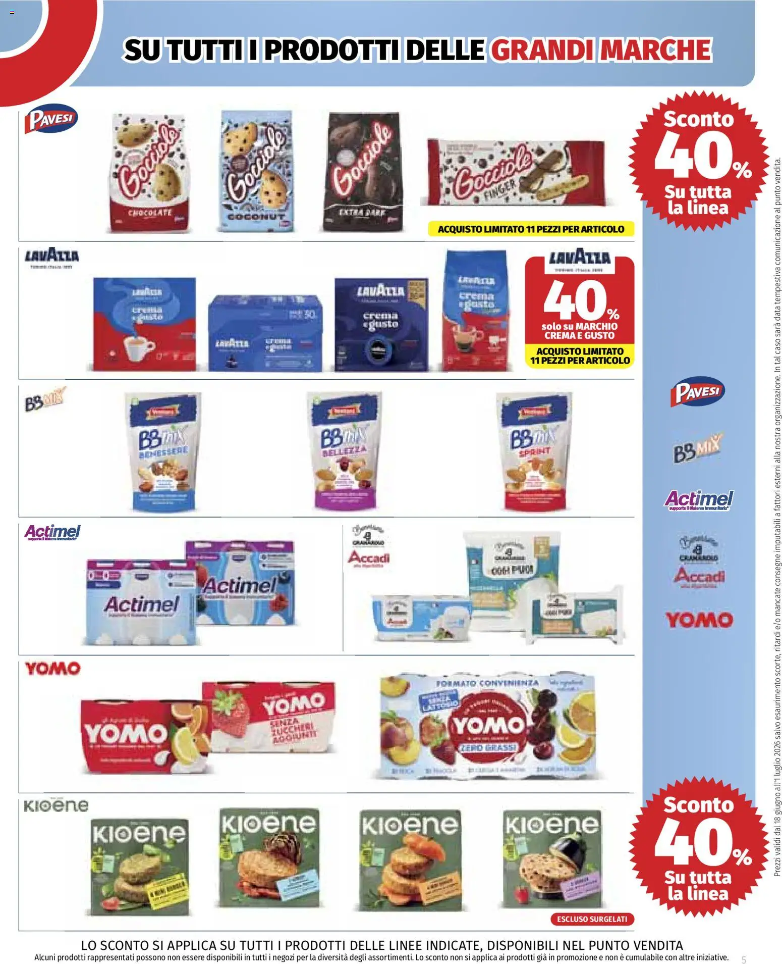 Volantino Ipercoop del 18.06.2026 | Pagina: 5 | Prodotti: Crema, Lavazza