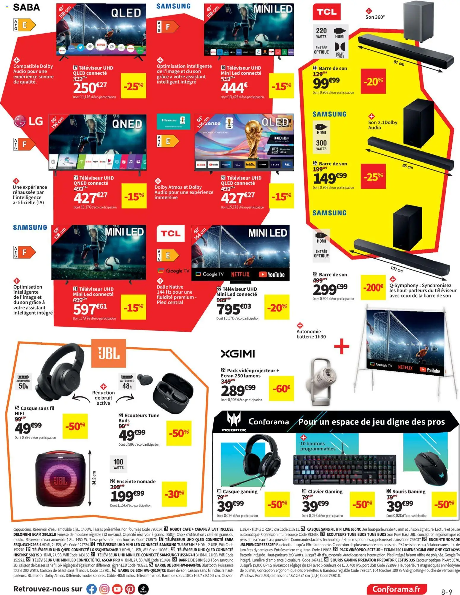 {H1} | Page: 9 | Produits: USB, Café en grains, Delonghi, Barre de son
