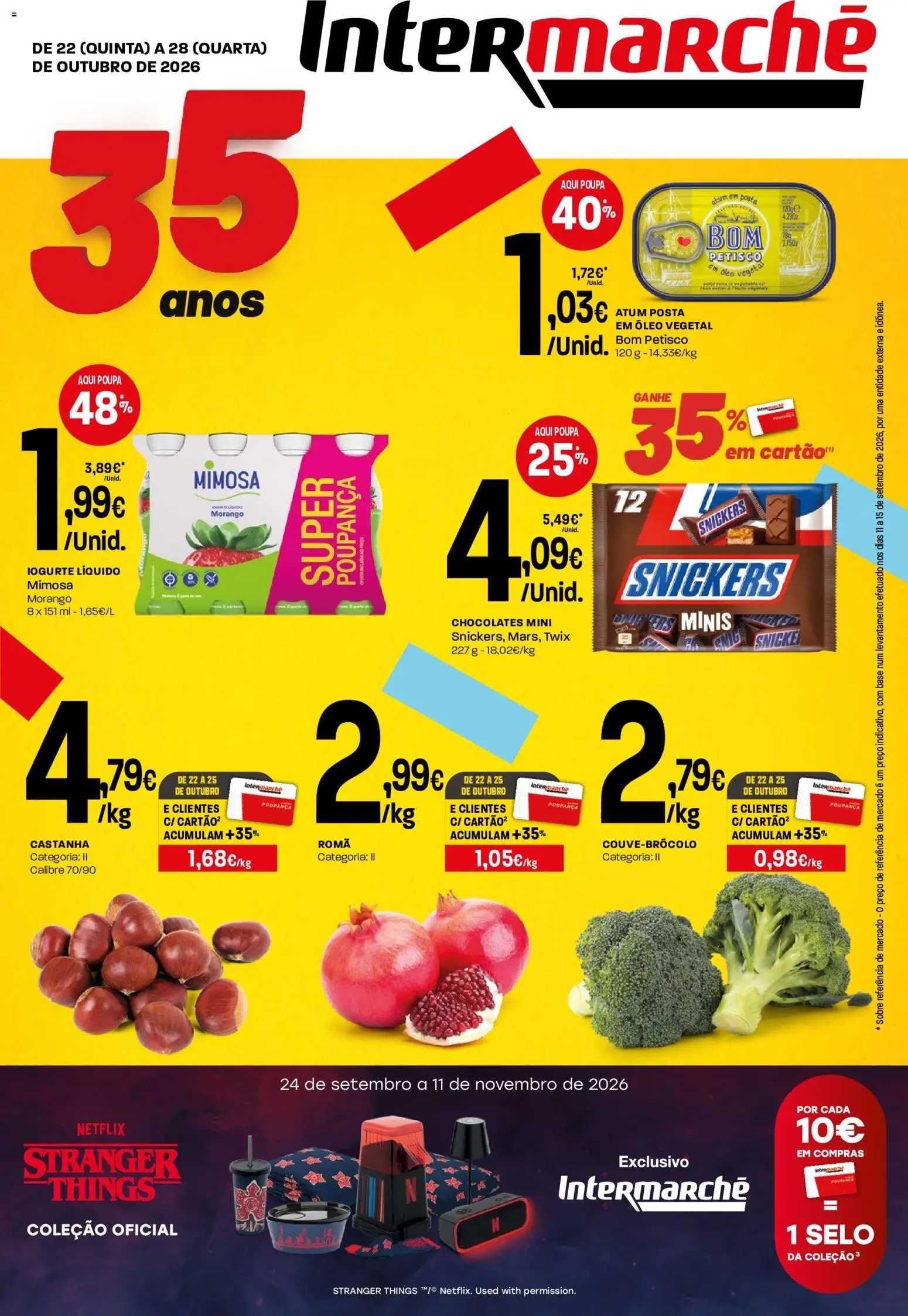 Intermarché folheto Mini │ válido de 22/10/2026 | Página: 1 | Produtos: Atum, Óleo vegetal, Base, Iogurte