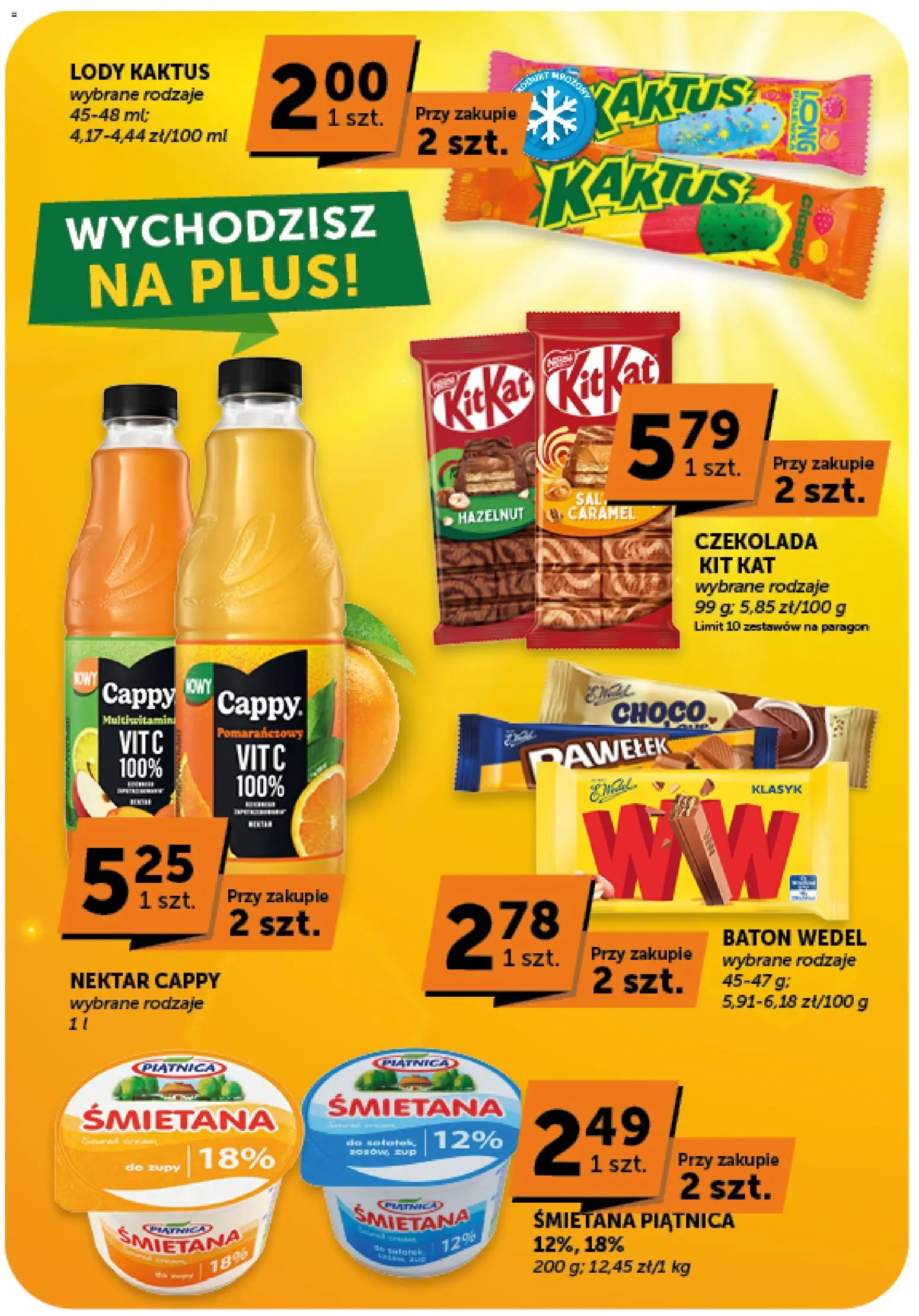 Euro Sklep gazetka - Minimarket od 30.07.2026 | Strona: 6 | Produkty: Baton, Śmietana, Lody Kaktus, Lody