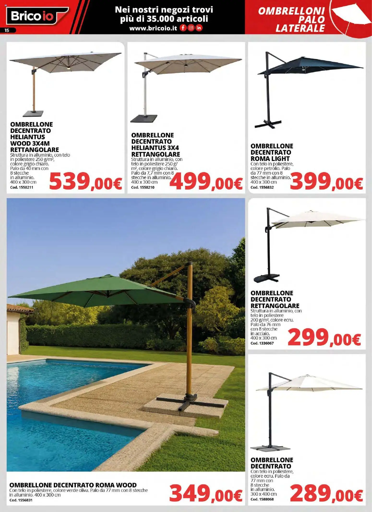 Volantino Brico io del 30.03.2026 | Pagina: 15 | Prodotti: Ombrellone