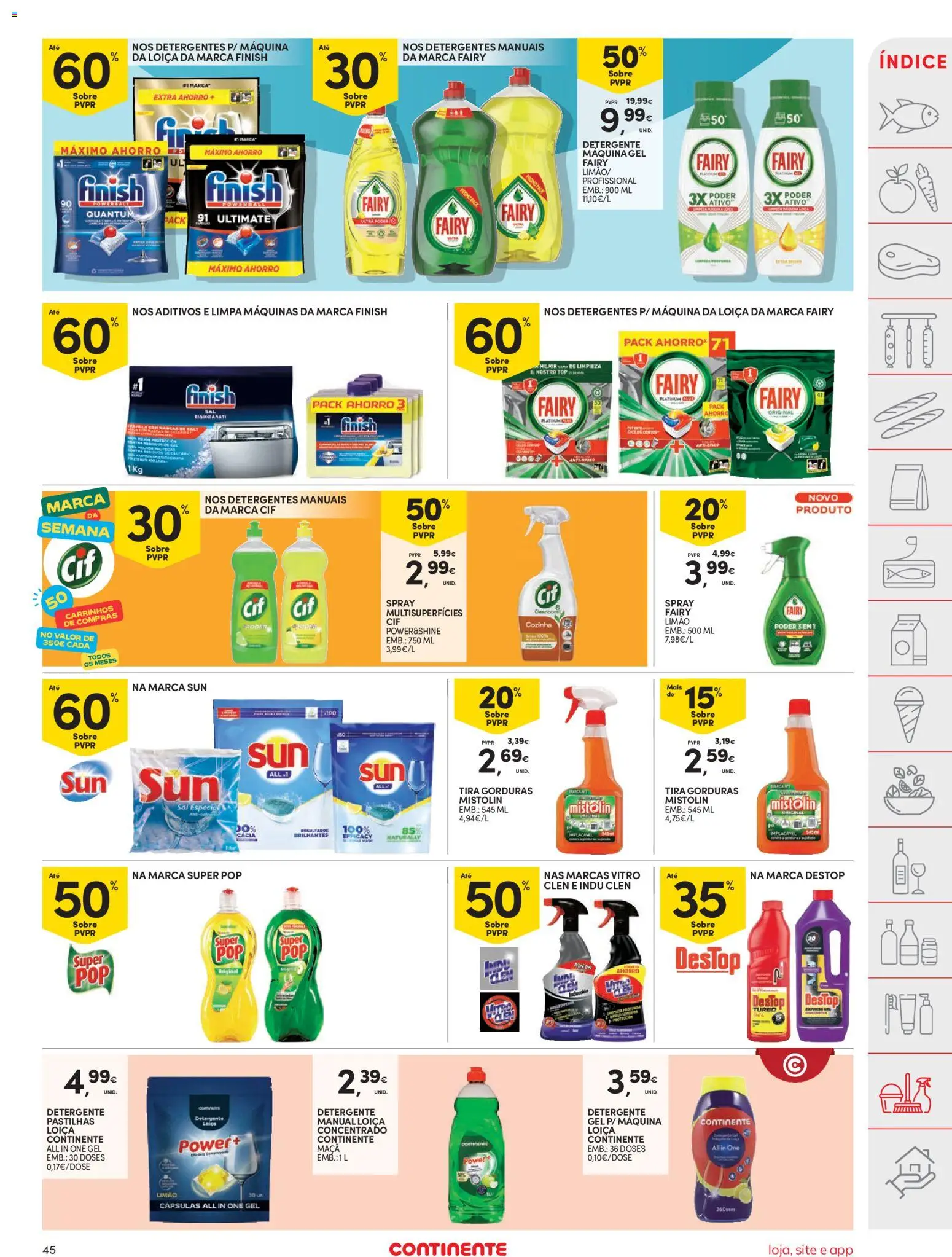 Continente folheto │ válido de 09.06.2026 | Página: 45 | Produtos: Máquina de lavar, Top, Detergente, Sal
