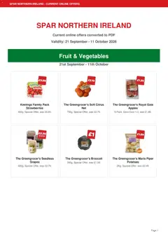 Preview of Spar - Offers valid from 21/09/2026