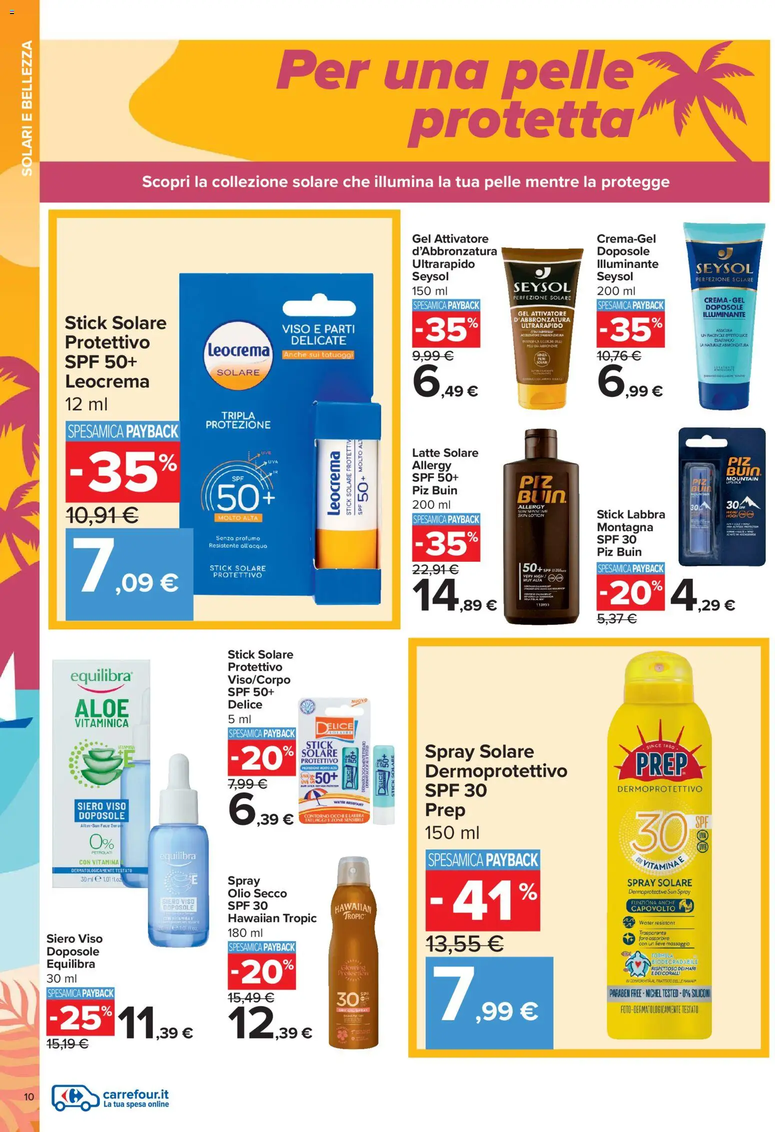 Volantino Carrefour del 01.06.2026 | Pagina: 10 | Prodotti: Illuminante, Latte, Olio, Profumo