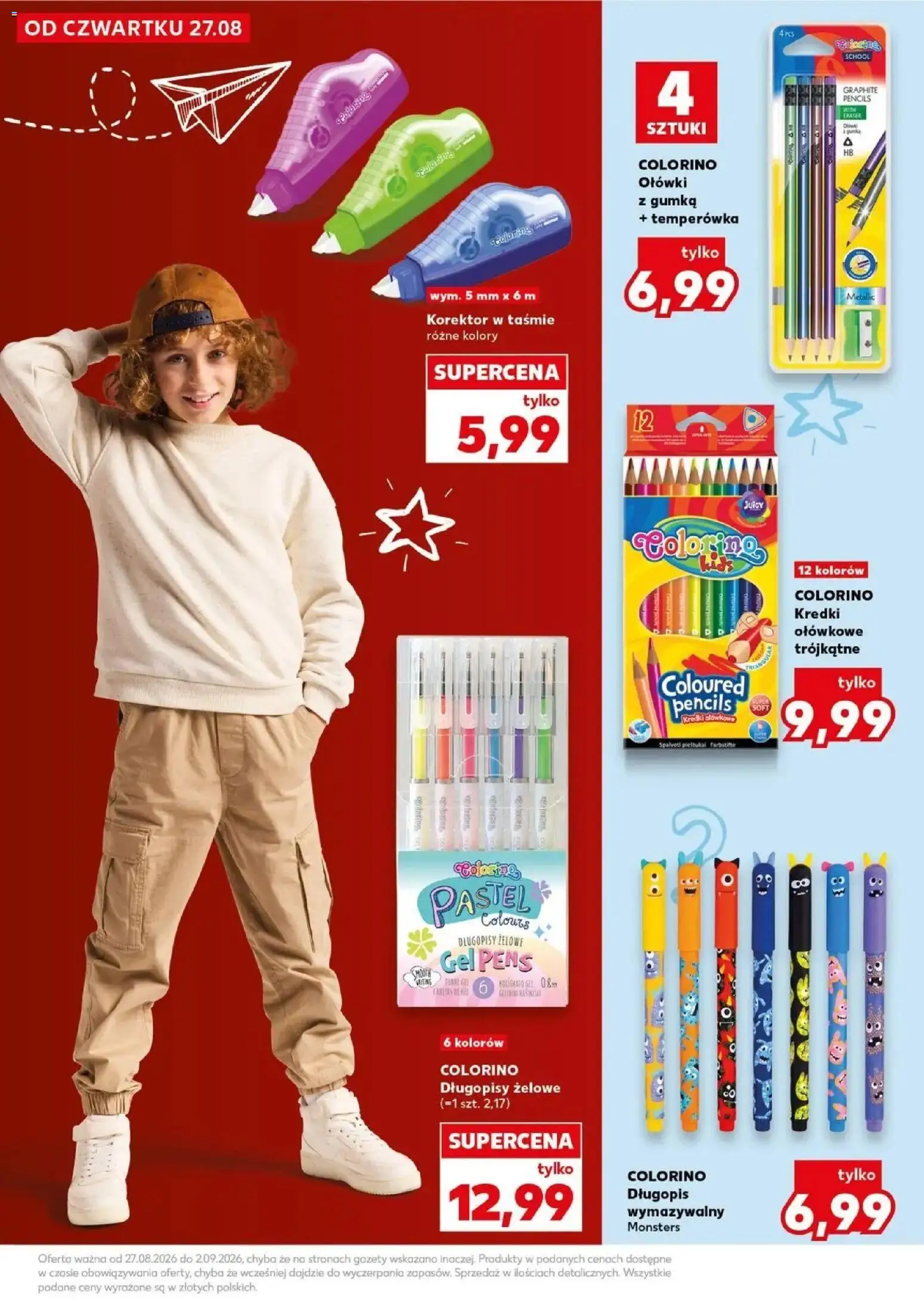 Kaufland Kaufland Wszystko do szkoły od 31.08.2026 - od jutra PDF | Strona: 13 | Produkty: Temperówka, Kredki, Korektor, Długopisy