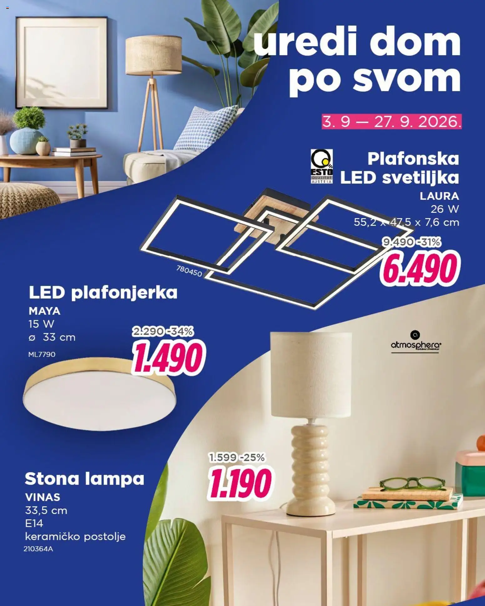 Okov katalog - važi od 03.09.2026 | Strana: 13 | Proizvode: Led, Stona lampa, Lampa