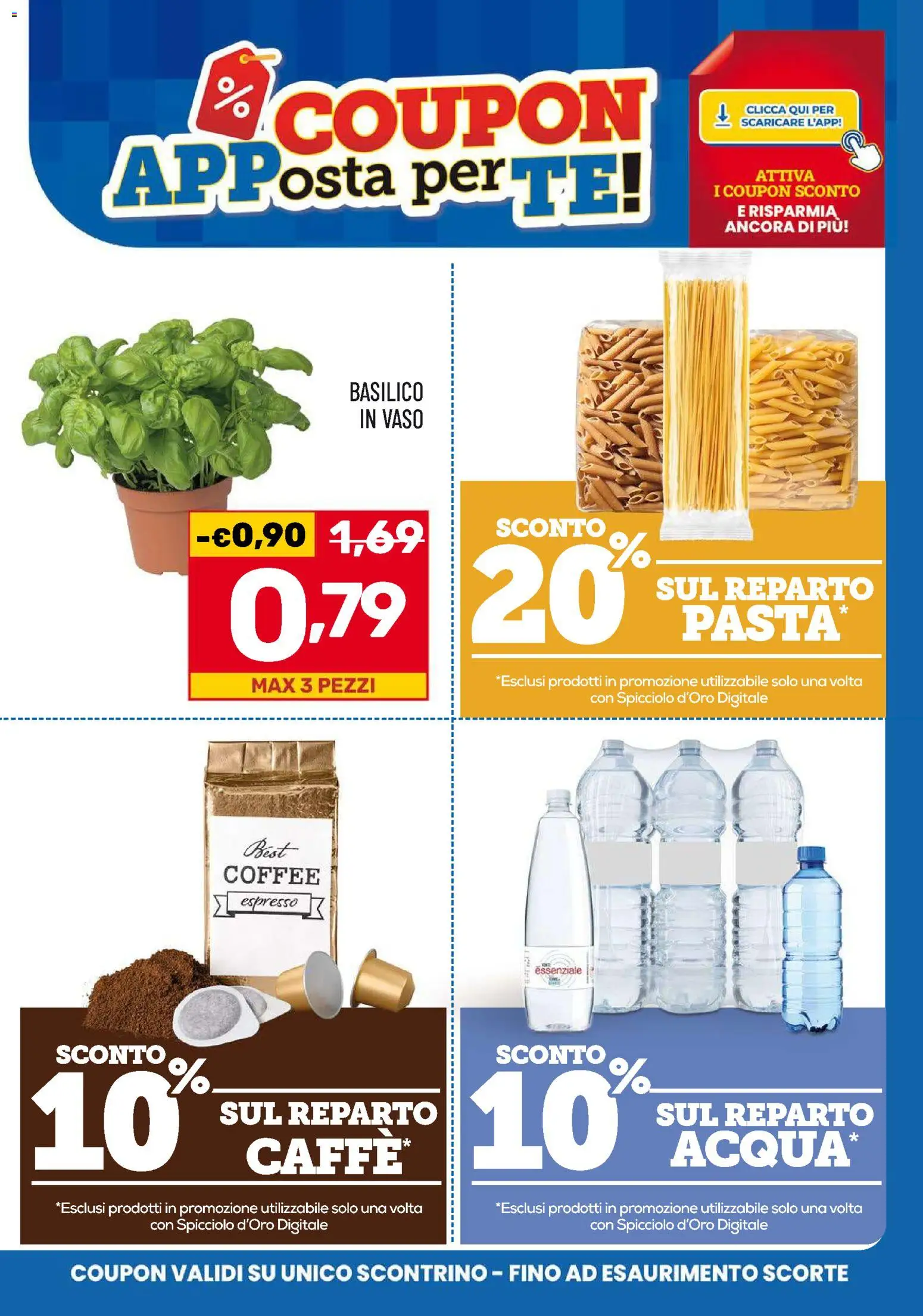 Volantino Il Centesimo del 05.06.2026 | Pagina: 18 | Prodotti: Caffè, Acqua, Pasta, Basilico
