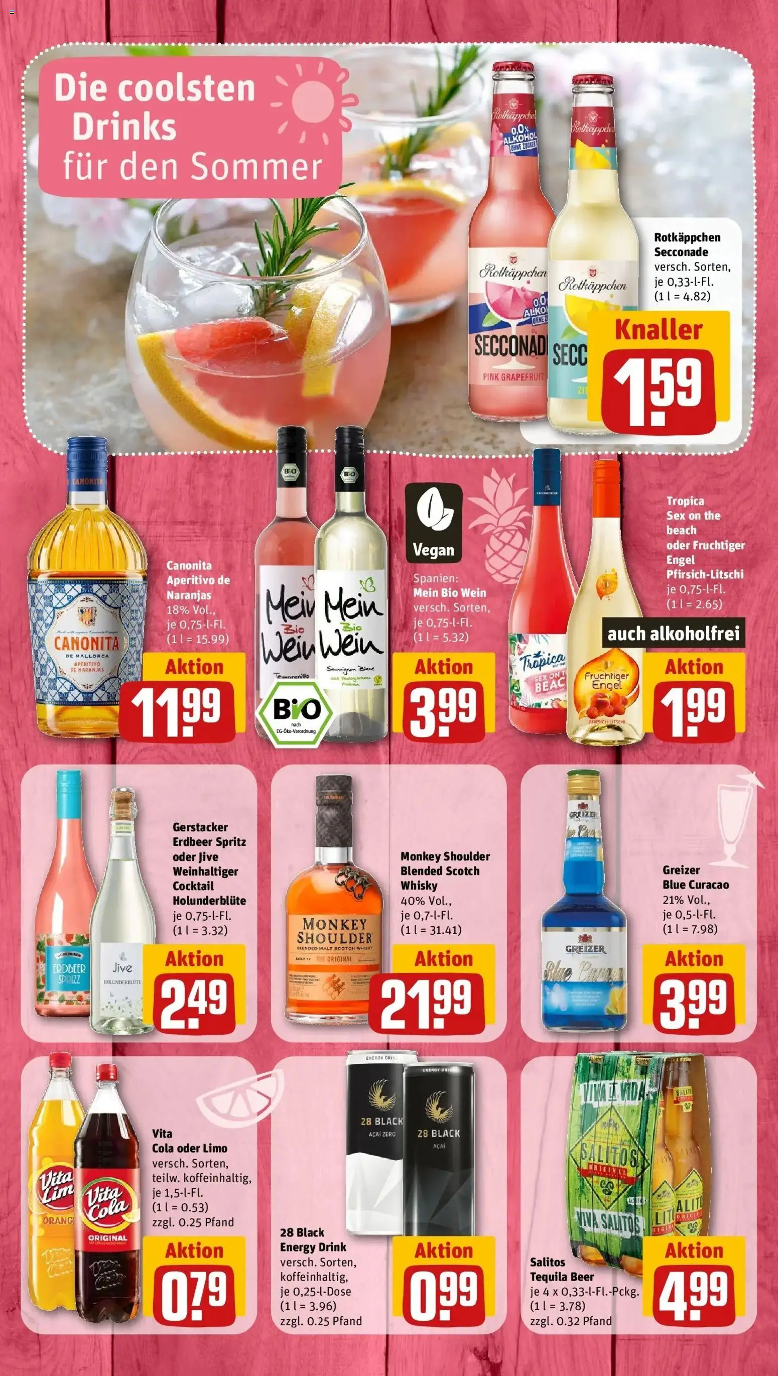 Rewe Prospekt Schneeberg – gültig ab 06.07.2026 | Seite: 10 | Produkte: Whisky, Energy, Tequila, Alkohol