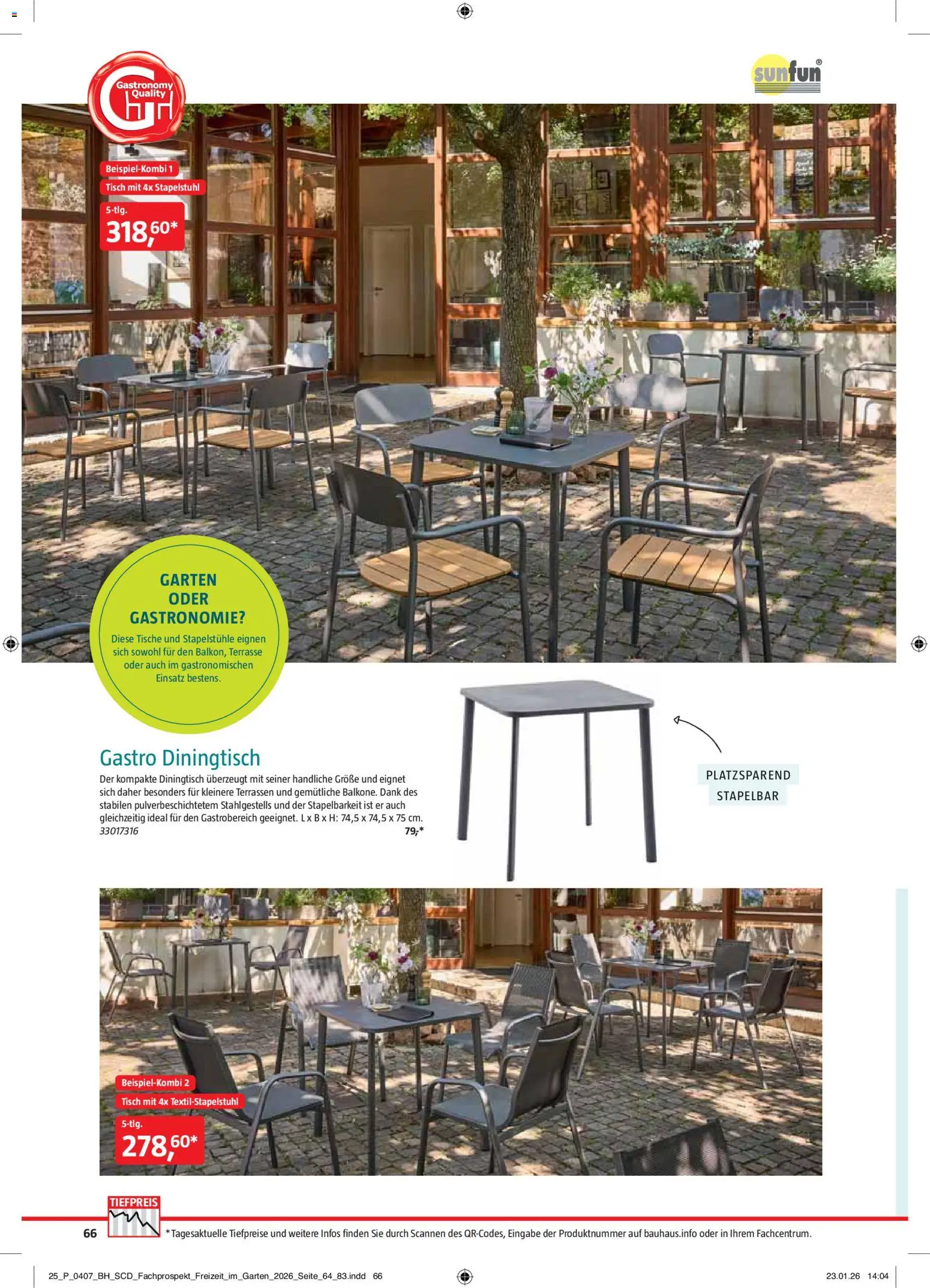 Bauhaus Freizeit im Garten – gültig ab 02.03.2026 | Seite: 66 | Produkte: Tisch