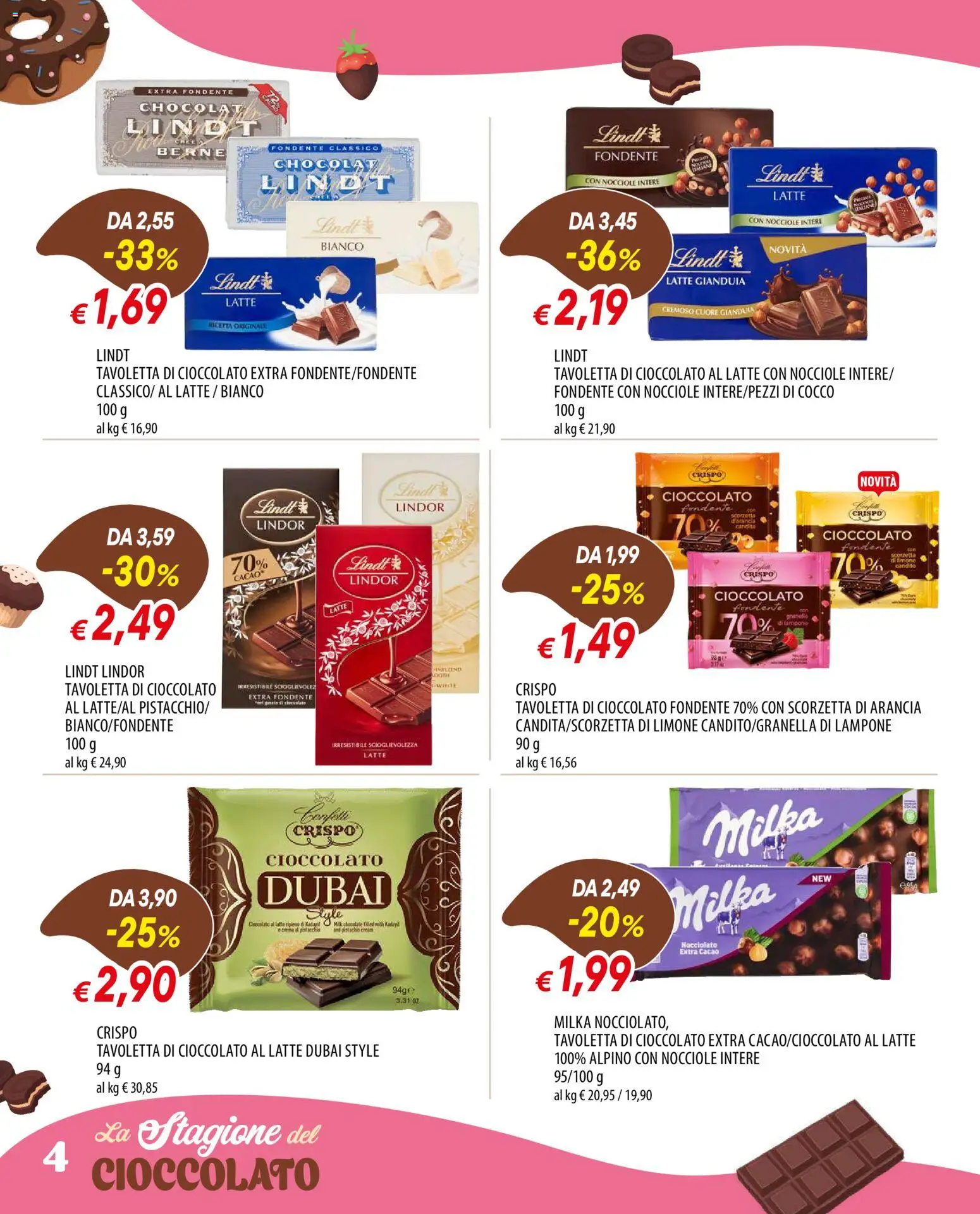 Volantino Galassia del 29/10/2026 | Pagina: 4 | Prodotti: Lindt, Nocciole, Arancia, Tavoletta