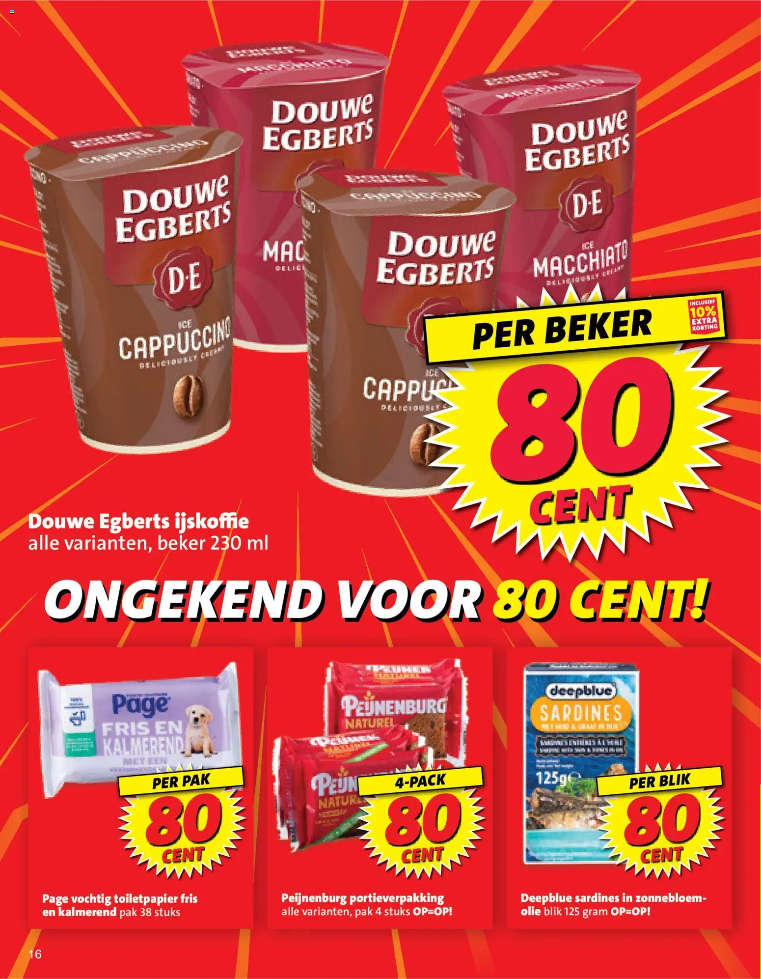 {H1} | Pagina: 16 | Producten: Olie, Toiletpapier, Cappuccino, Ijskoffie