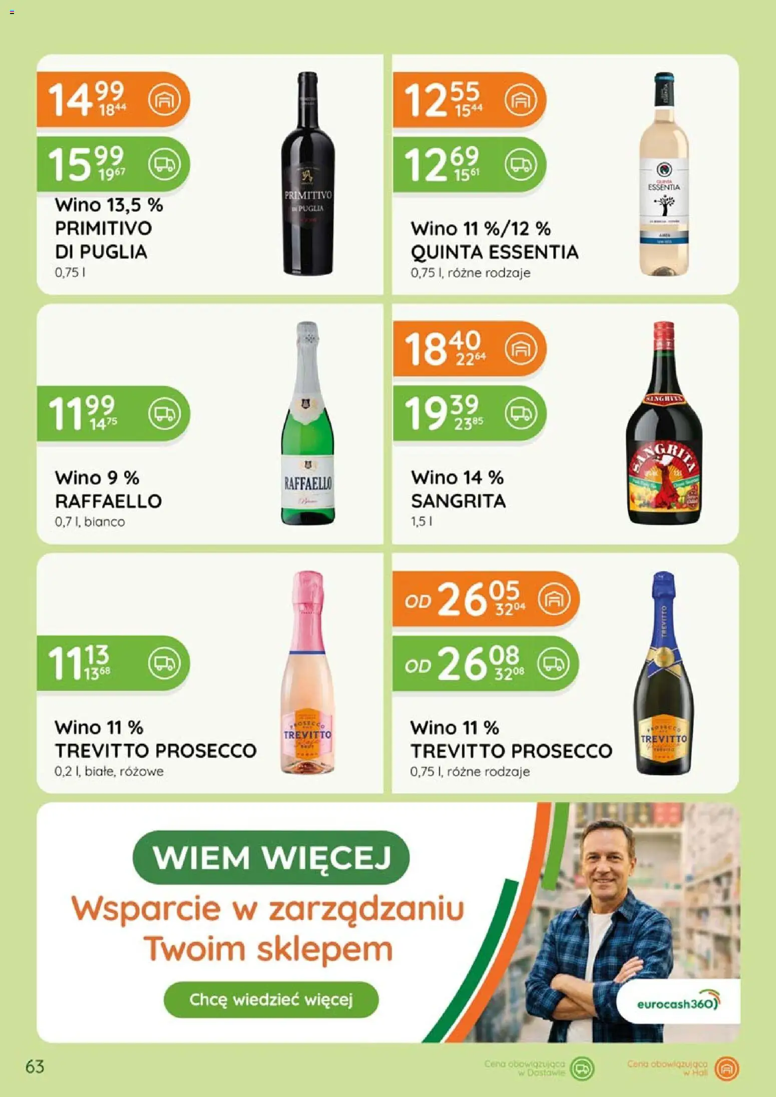 Eurocash gazetka - Katalog Alkoholowy od 01.06.2026 | Strona: 63 | Produkty: Wino, Prosecco