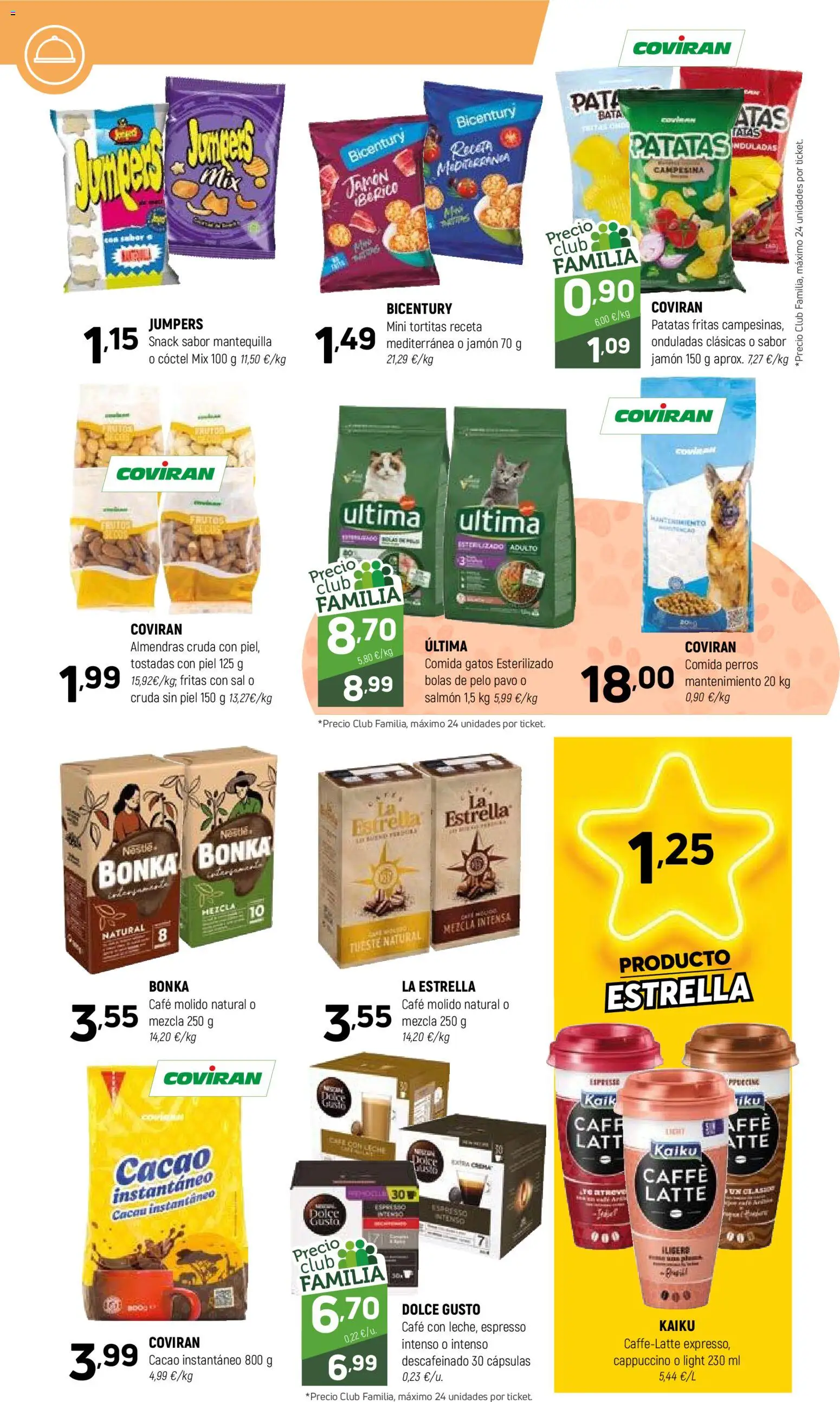 Coviran - Figueres │ válido desde el 05.05.2026 | Página: 8 | Productos: Café, Jamón, Συσκευή ροής, Φρυγανιές σικάλεως