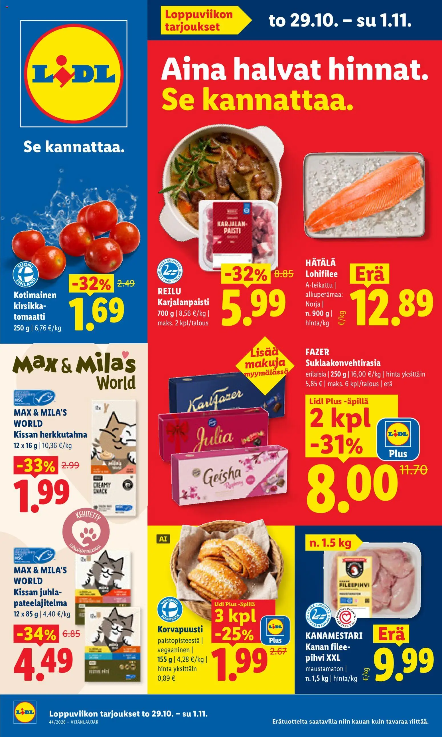 Lidl tarjoukset Helsinki – voimassa 29/10/2026 alkaen | Sivu: 1