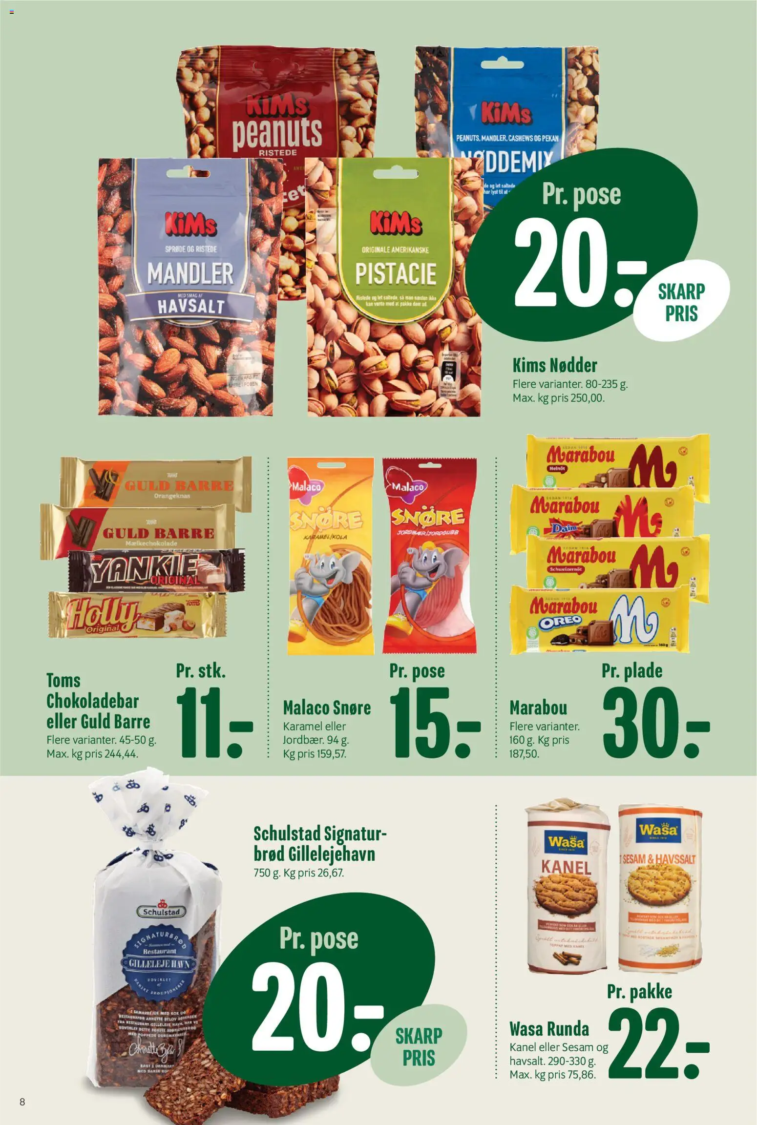 Min Købmand tilbudsavis – gyldig fra 24/07/2026 | Side: 9 | Produkter: Kanel, Nødder, Peanuts, Mandler