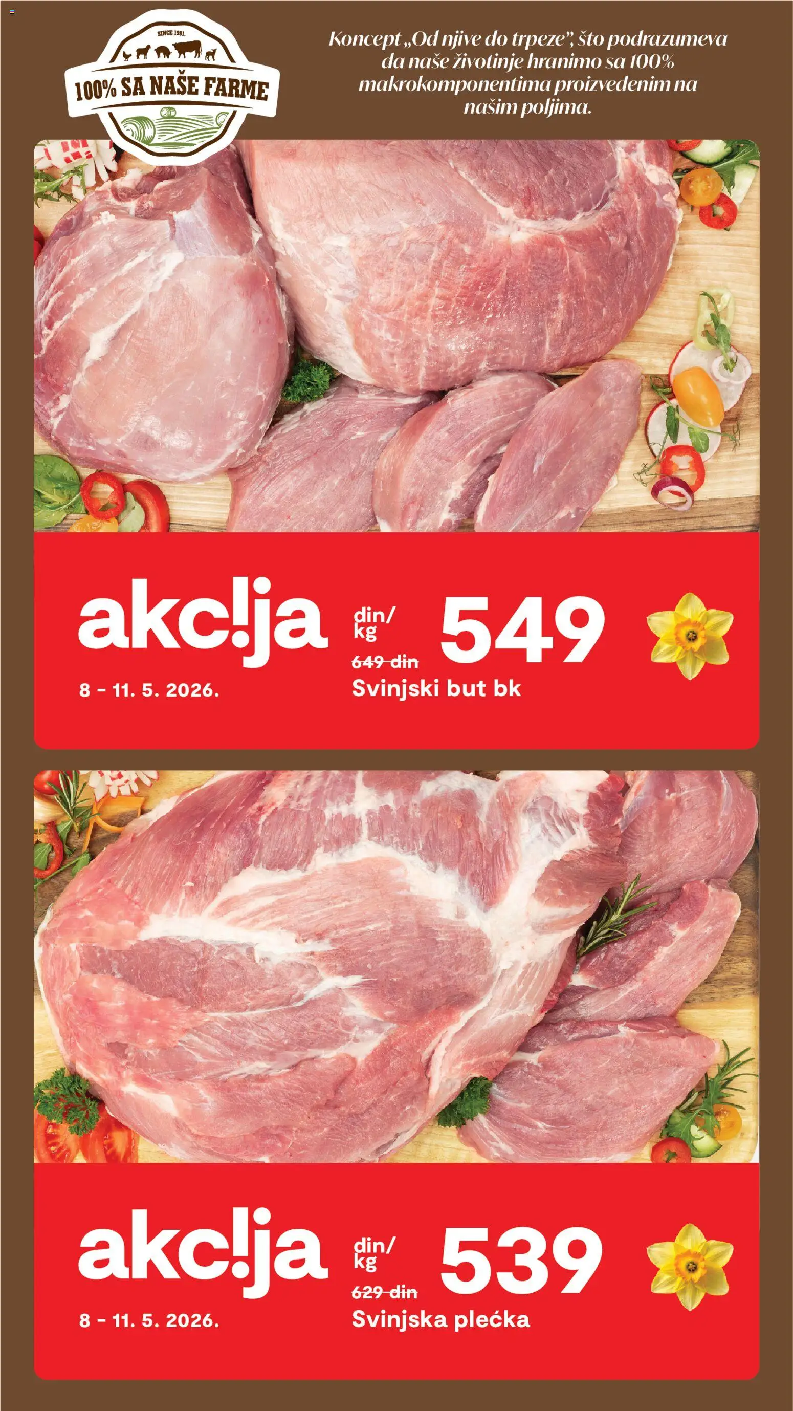 Matijevic katalog - važi od 08.05.2026 | Strana: 5 | Proizvode: Sto, Svinjski but, Svinjska plećka