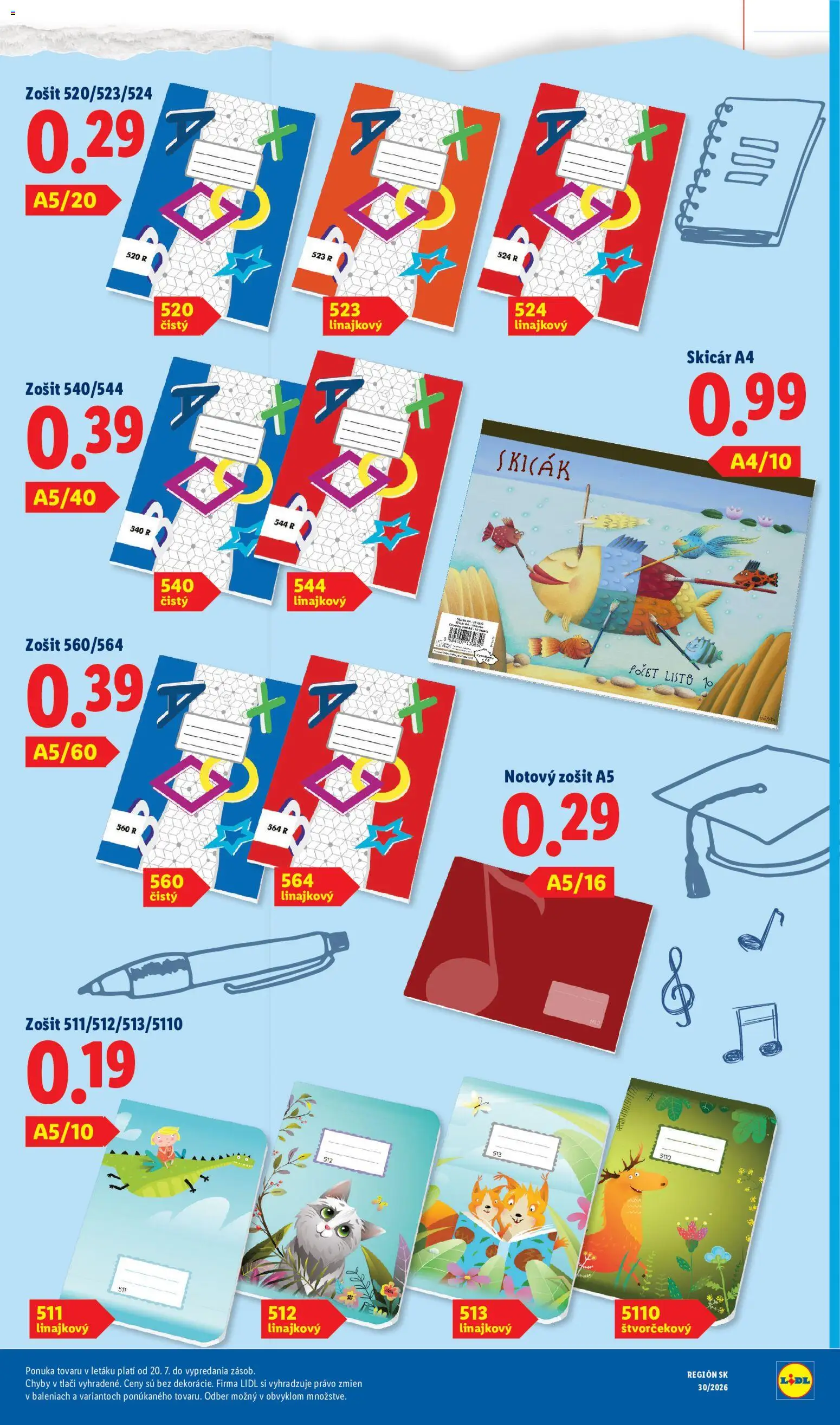 Nové Lidl akcie – leták je platný od 17.08.2026 | Strana: 57 | Produkty: Zošit, Notebook