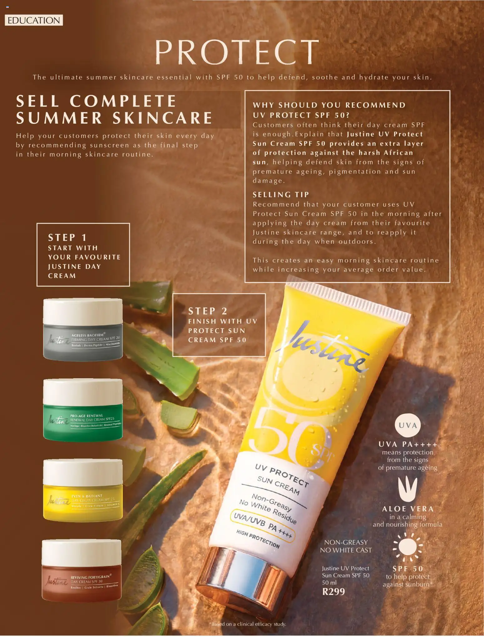 New Justine catalogue – valid from 01/10/2026 | Page: 8 | Products: Aloe Vera, Cream, Sunscreen, Day cream