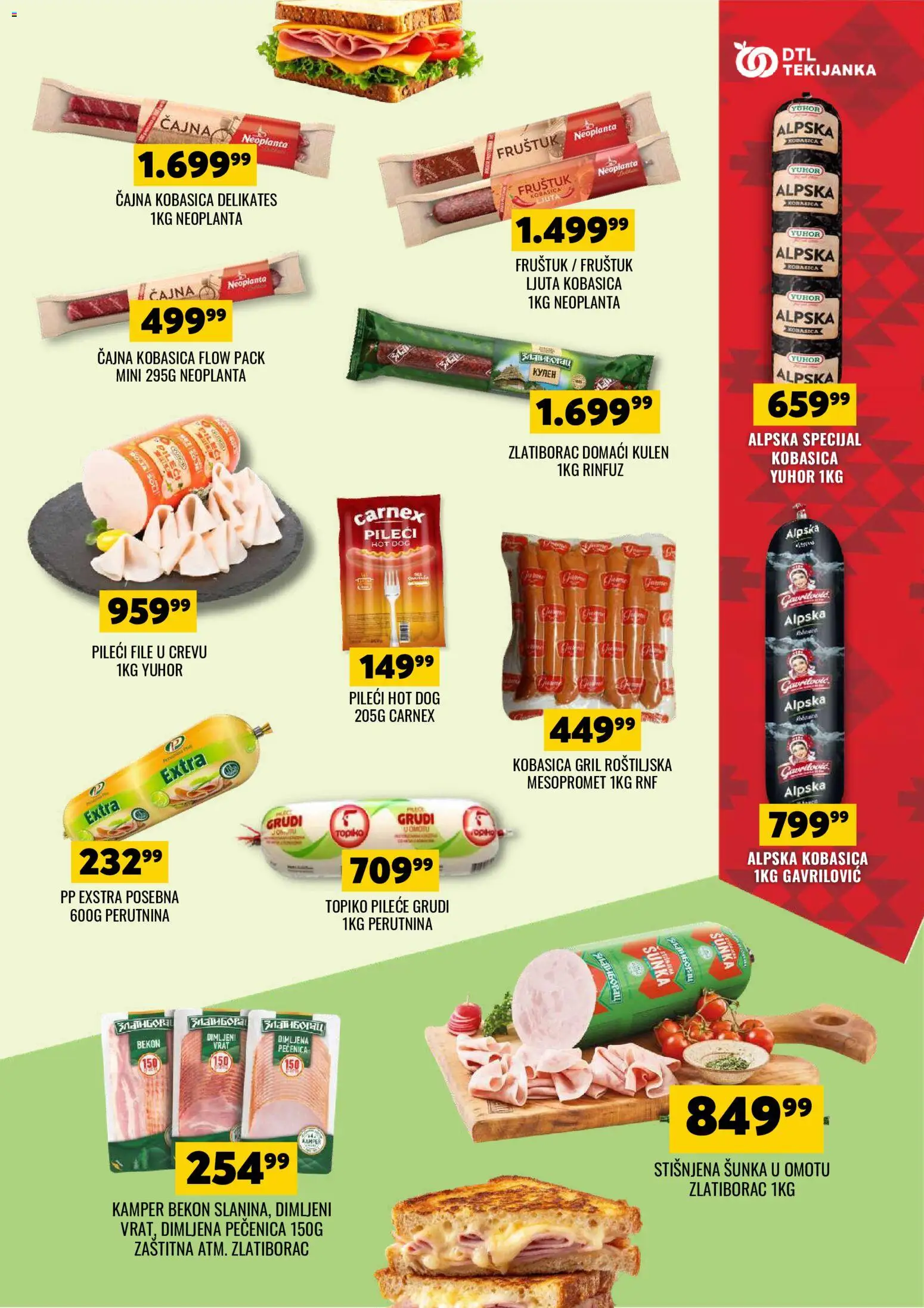 Tekijanka katalog - važi od 06.05.2026 | Strana: 9 | Proizvode: Pileće grudi, Kulen, Kobasica, Pečenica