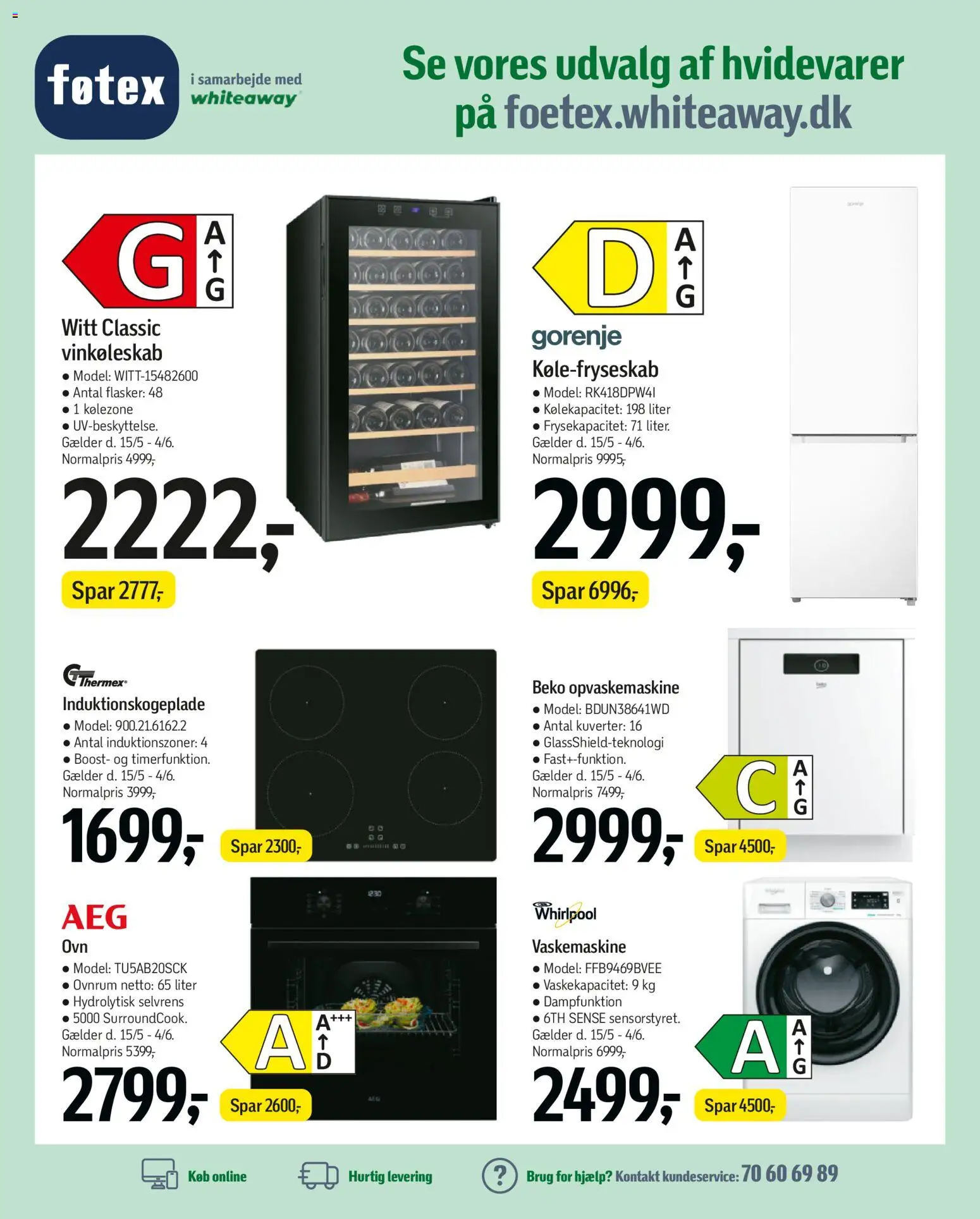 Føtex tilbudsavis – gyldig fra 15.05.2026 | Side: 66 | Produkter: Vaskemaskine, Opvaskemaskine
