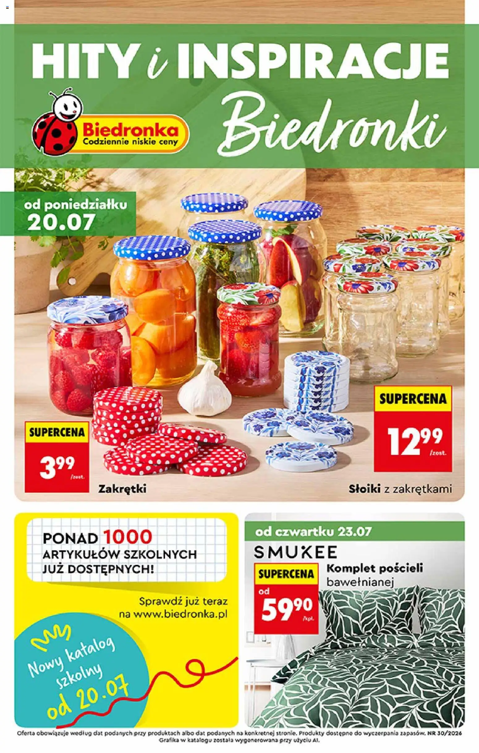 Biedronka Polsko leták - Hity i inspiracje od 20.07.2026 | Strana: 1