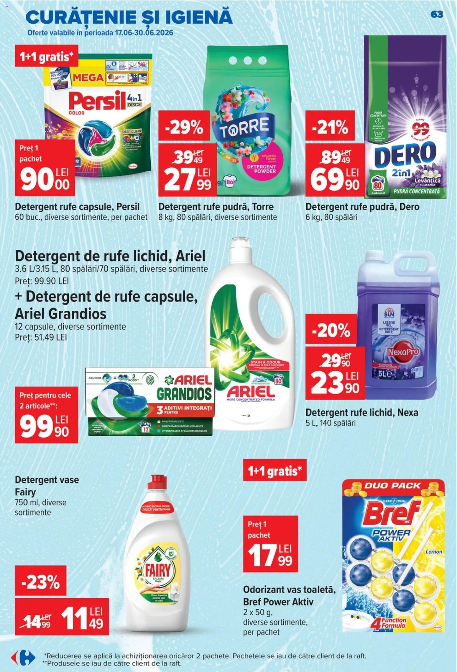 Noul catalog Carrefour – valabil de la 24.06.2026 | Pagină: 63 | Produse: Pomelo, Pudră, Balsam, Detergent