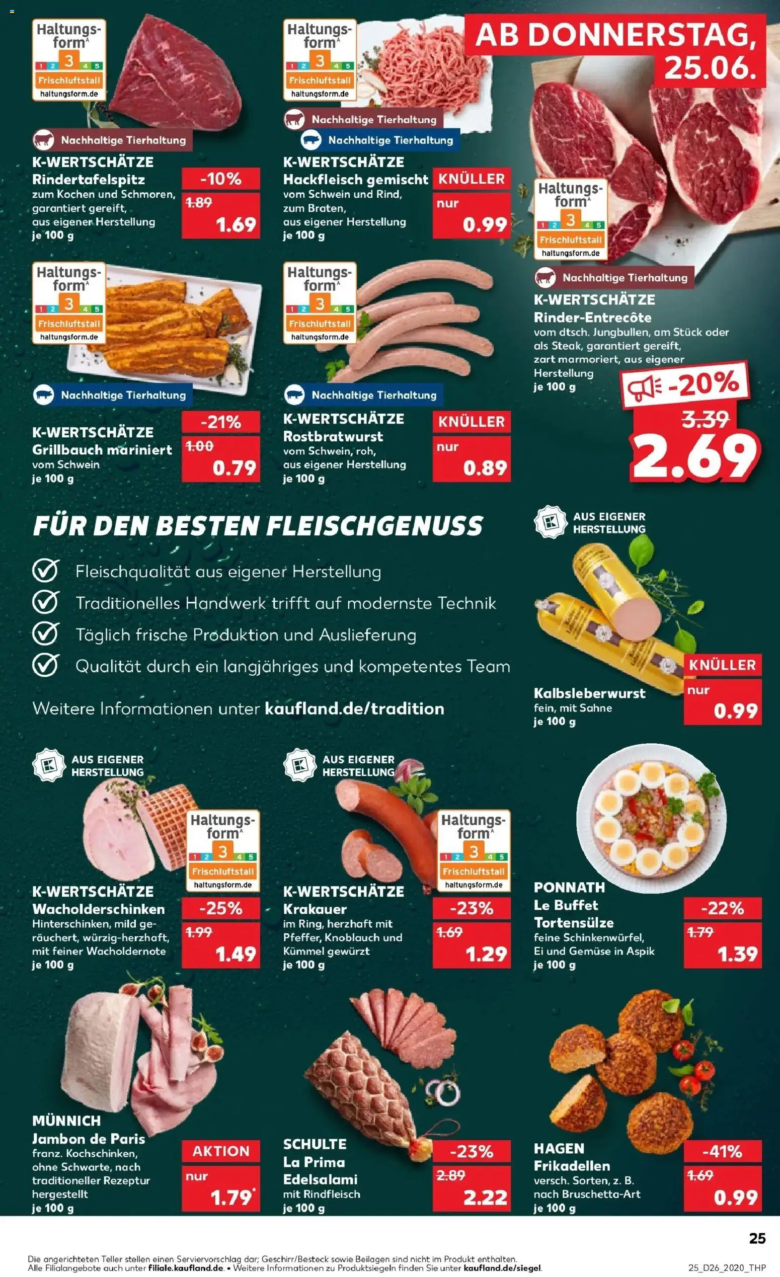 Kaufland Prospekt Lörrach – gültig ab 22.06.2026 | Seite: 34 | Produkte: Gemüse, Salami, Rindfleisch, Hackfleisch