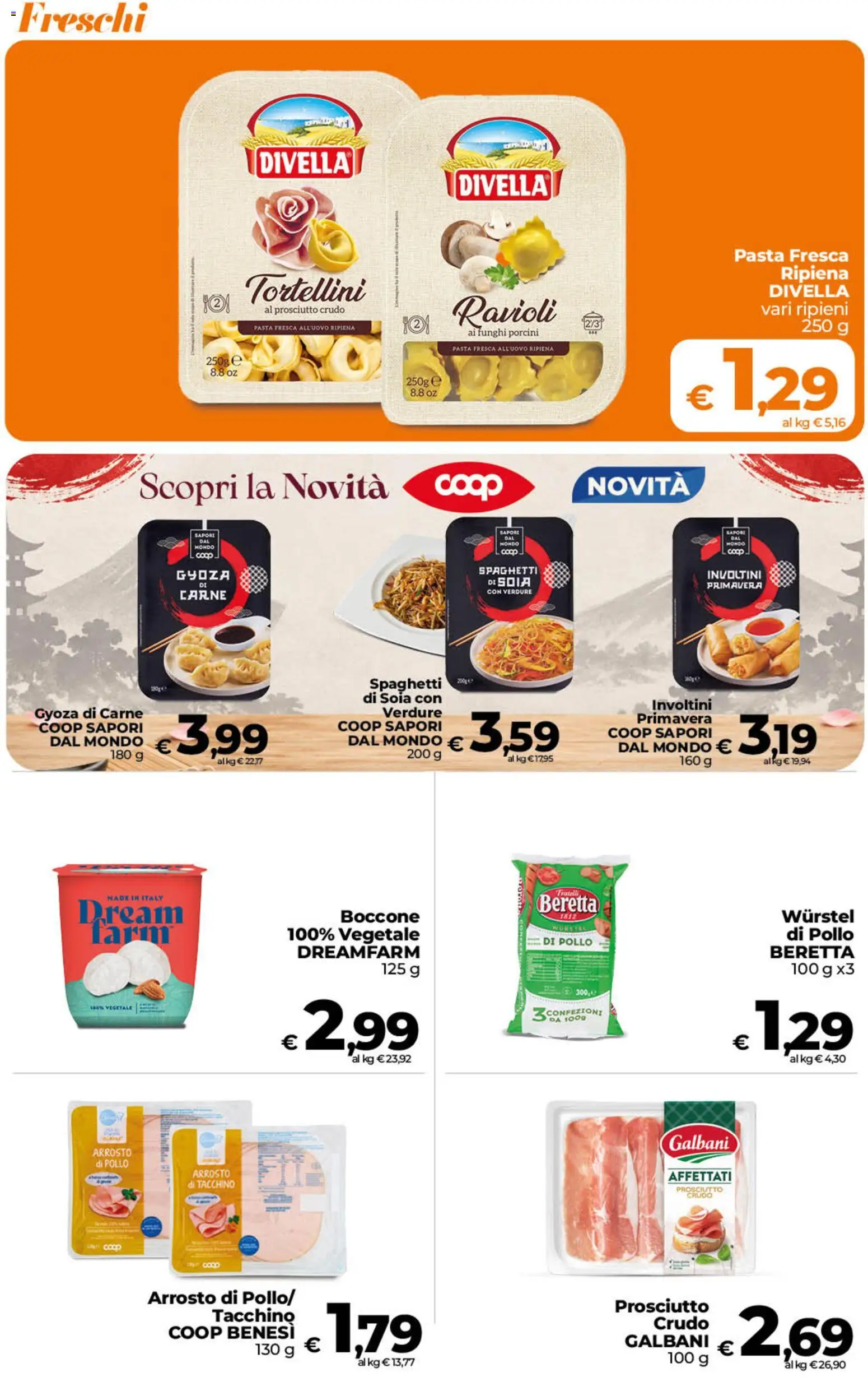 Volantino Ipercoop del 22/09/2026 | Pagina: 14 | Prodotti: Divella, Tacchino, Funghi, Pollo arrosto