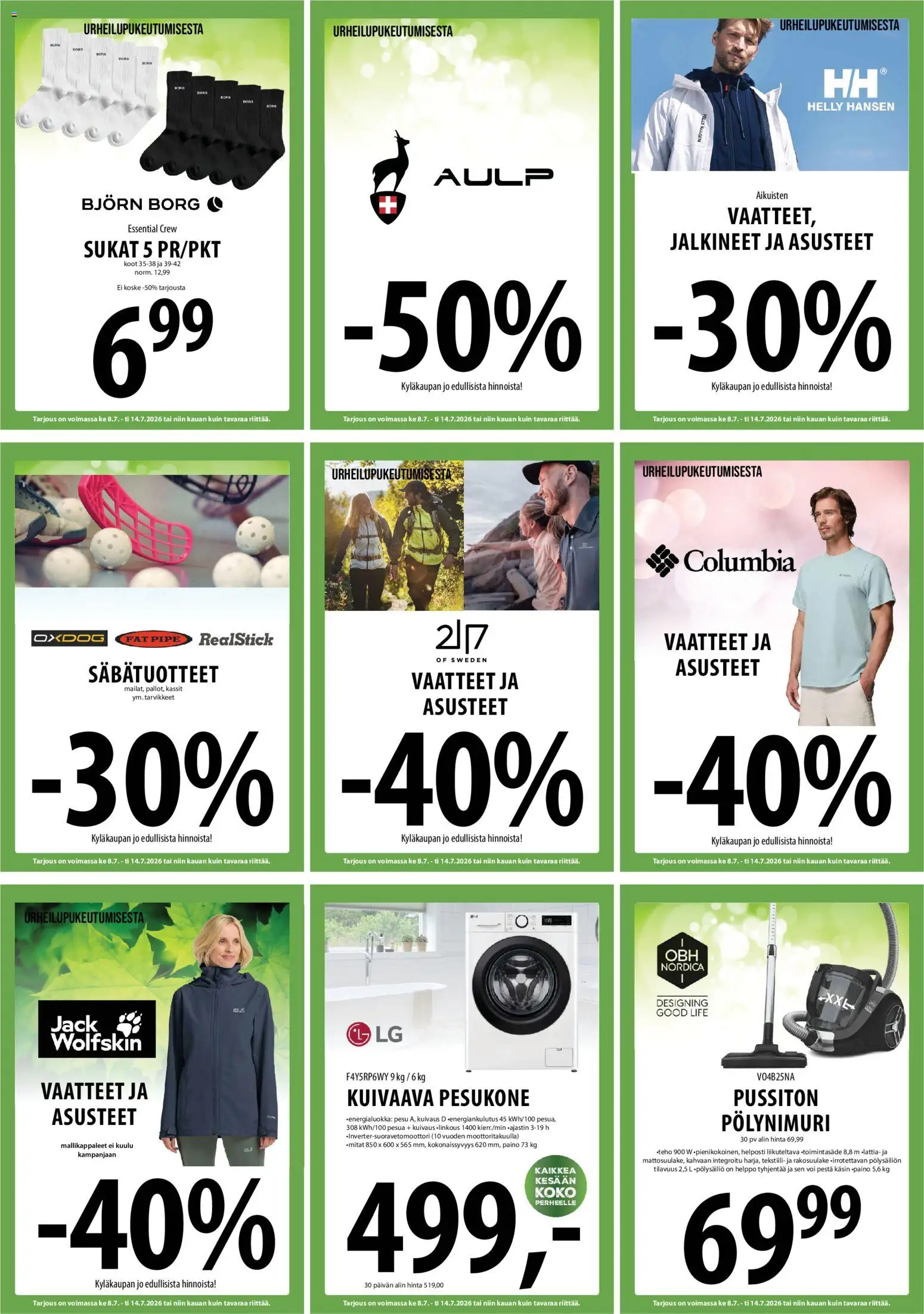 Tuuri tarjoukset – voimassa 08/07/2026 alkaen | Sivu: 24 | Tuotteet: Pesukone, Voi, Sukat, Kuivaava pesukone