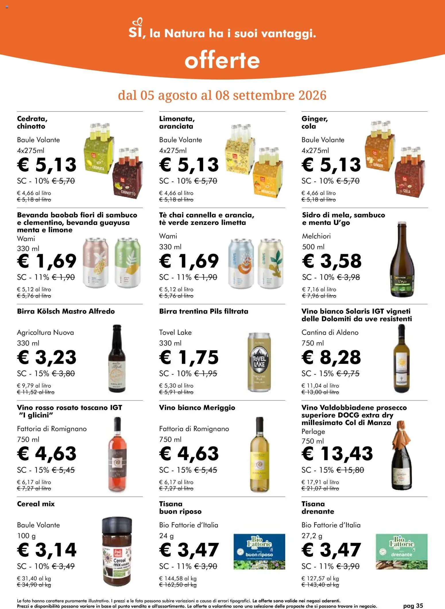 Volantino Natura Sì del 05/08/2026 | Pagina: 35