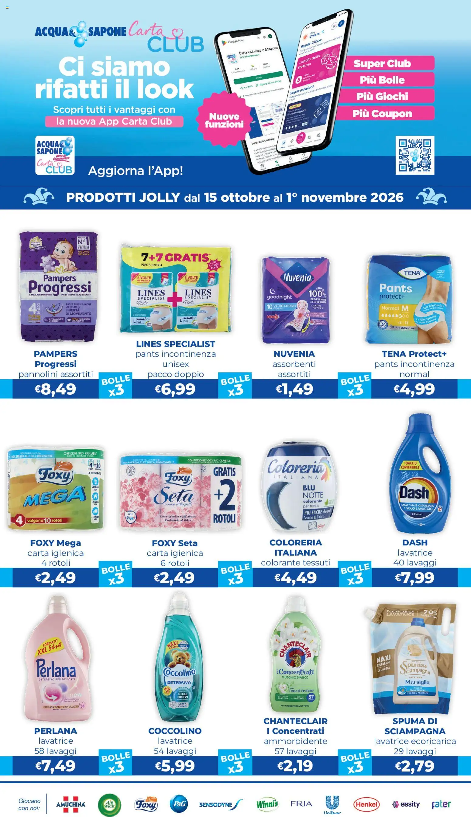 Volantino Acqua e Sapone del 15/10/2026 | Pagina: 4 | Prodotti: Sapone, Acqua, Pampers, Profumo