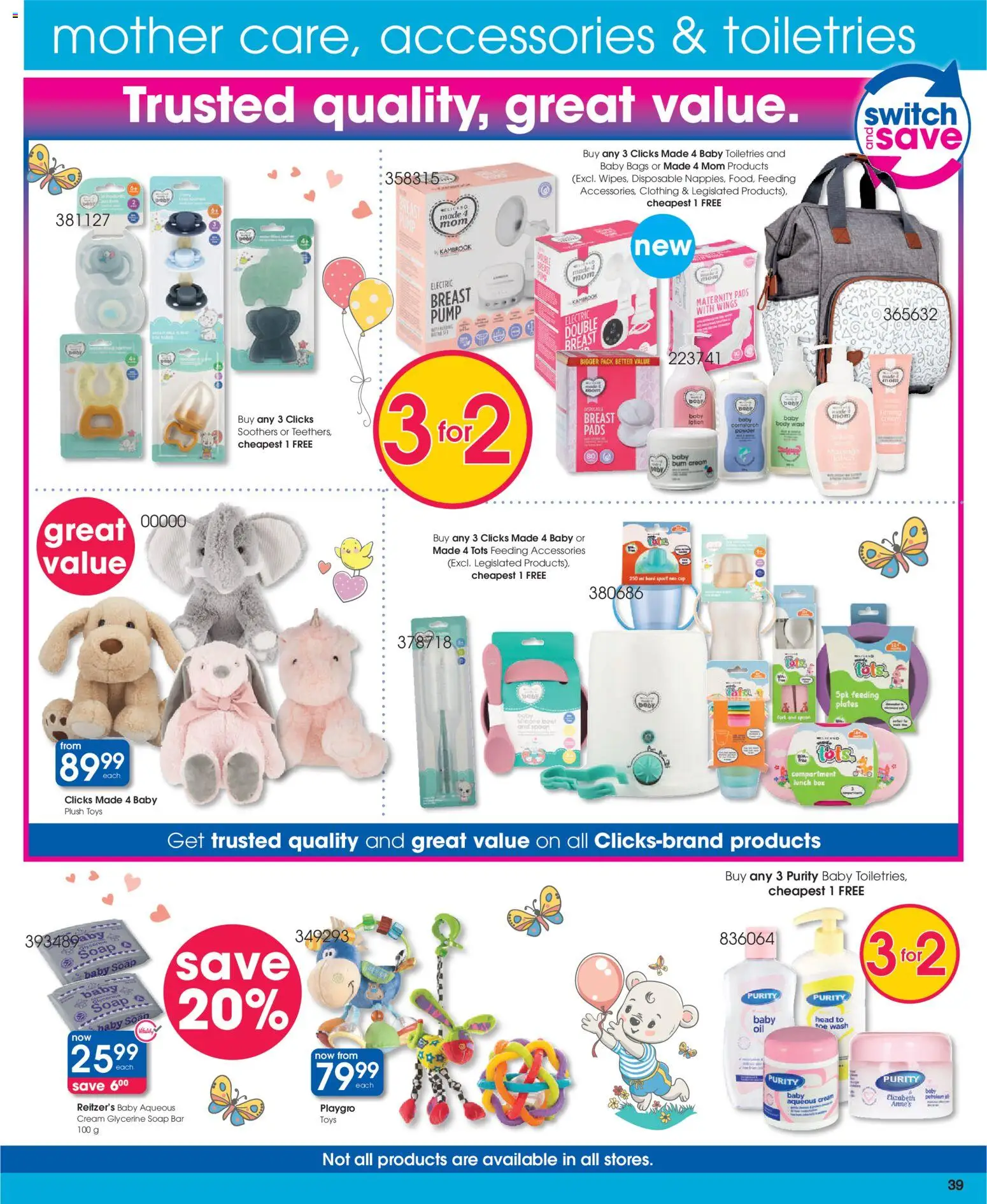 New Clicks catalogue – valid from 09.06.2026 | Page: 37 | Products: Toys, Box, Pads, Cream