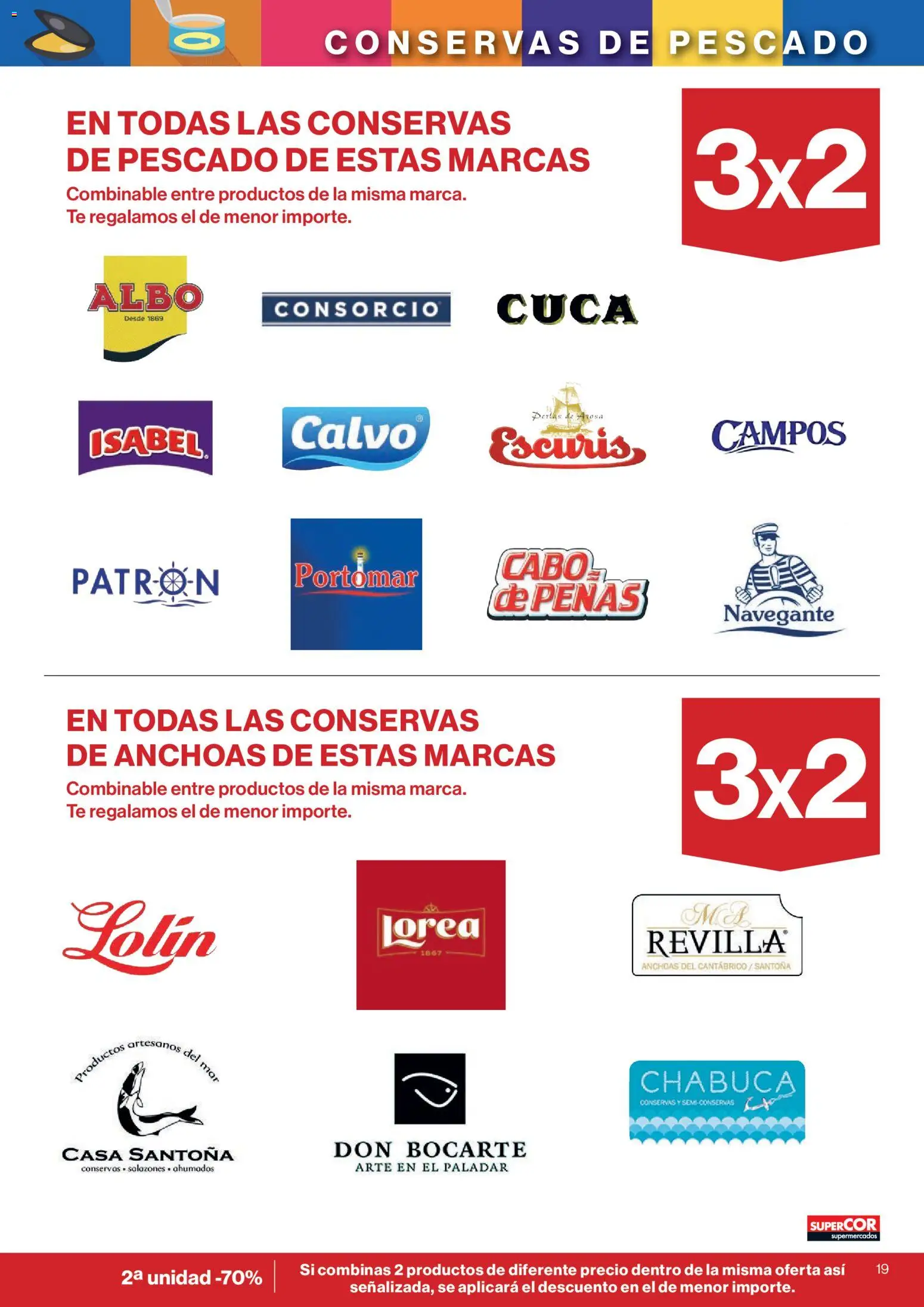 Supercor Canarias │ válido desde el 26/08/2026 | Página: 19 | Productos: Anchoas, Conservas, Pescado, Té
