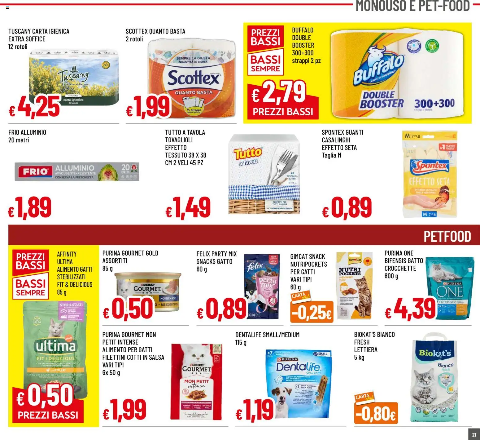 Volantino Famila del 04.06.2026 | Pagina: 21 | Prodotti: Salsa, Guanti, Crocchette, Alluminio