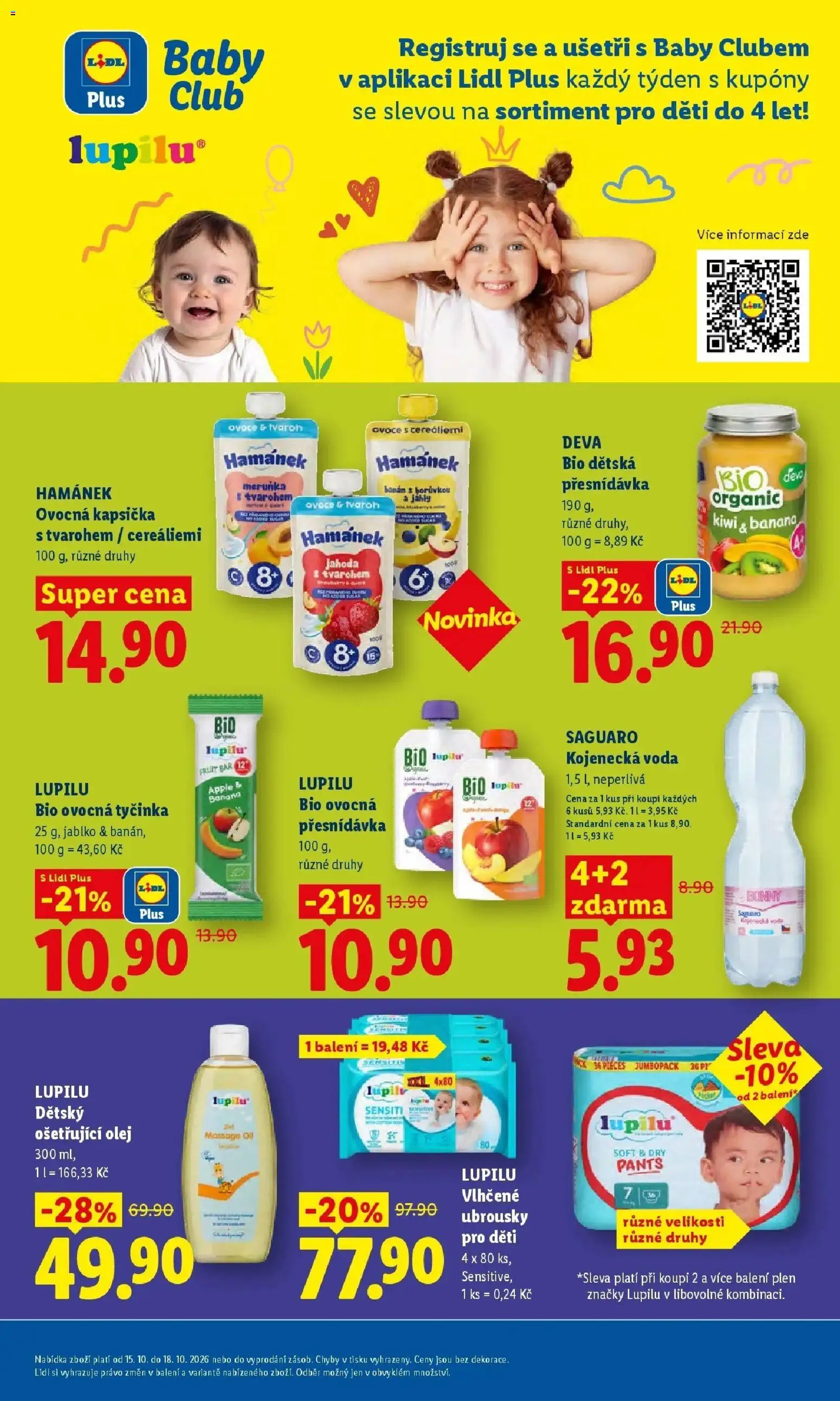 Lidl leták od 15.10.2026 - Nový akční leták | Strana: 28 | Produkty: Voda, Kiwi, Banán, Hamánek