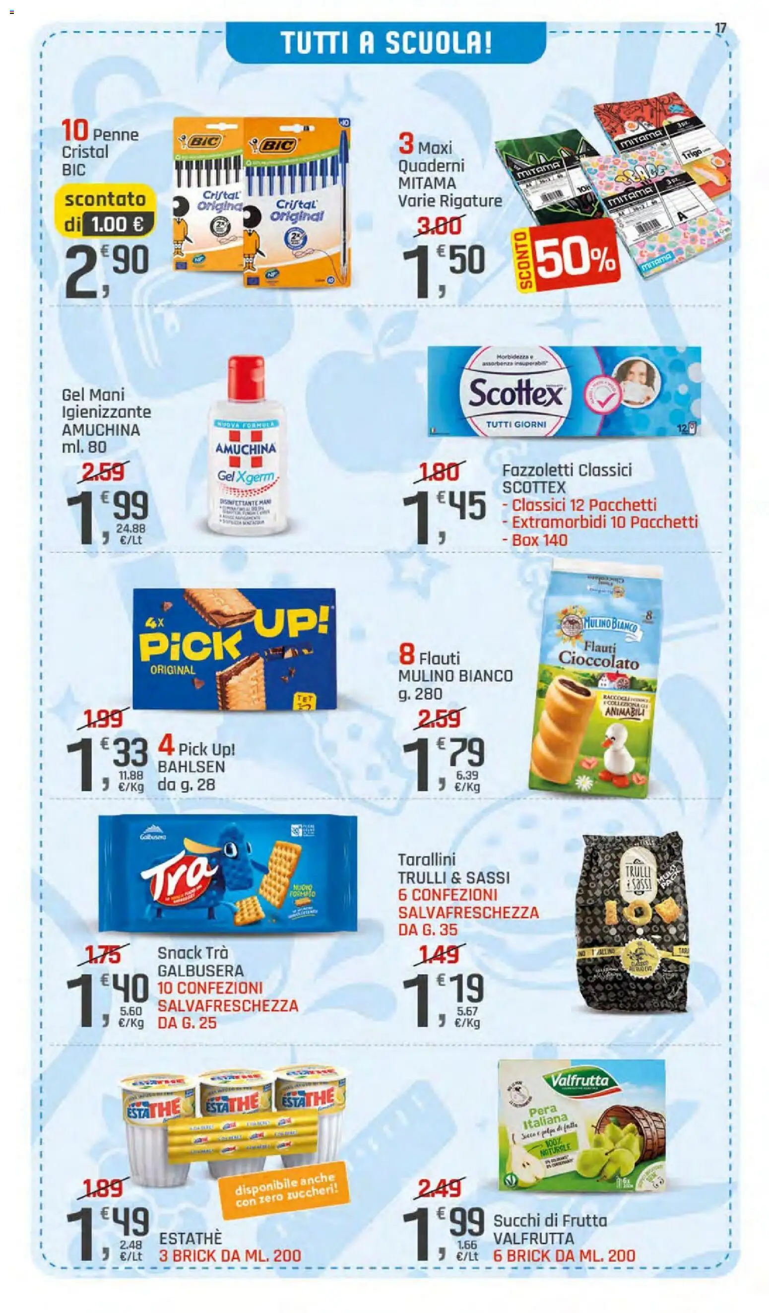 Volantino DOK del 11/09/2026 | Pagina: 17 | Prodotti: Cioccolato, Fazzoletti, Pera, Penne