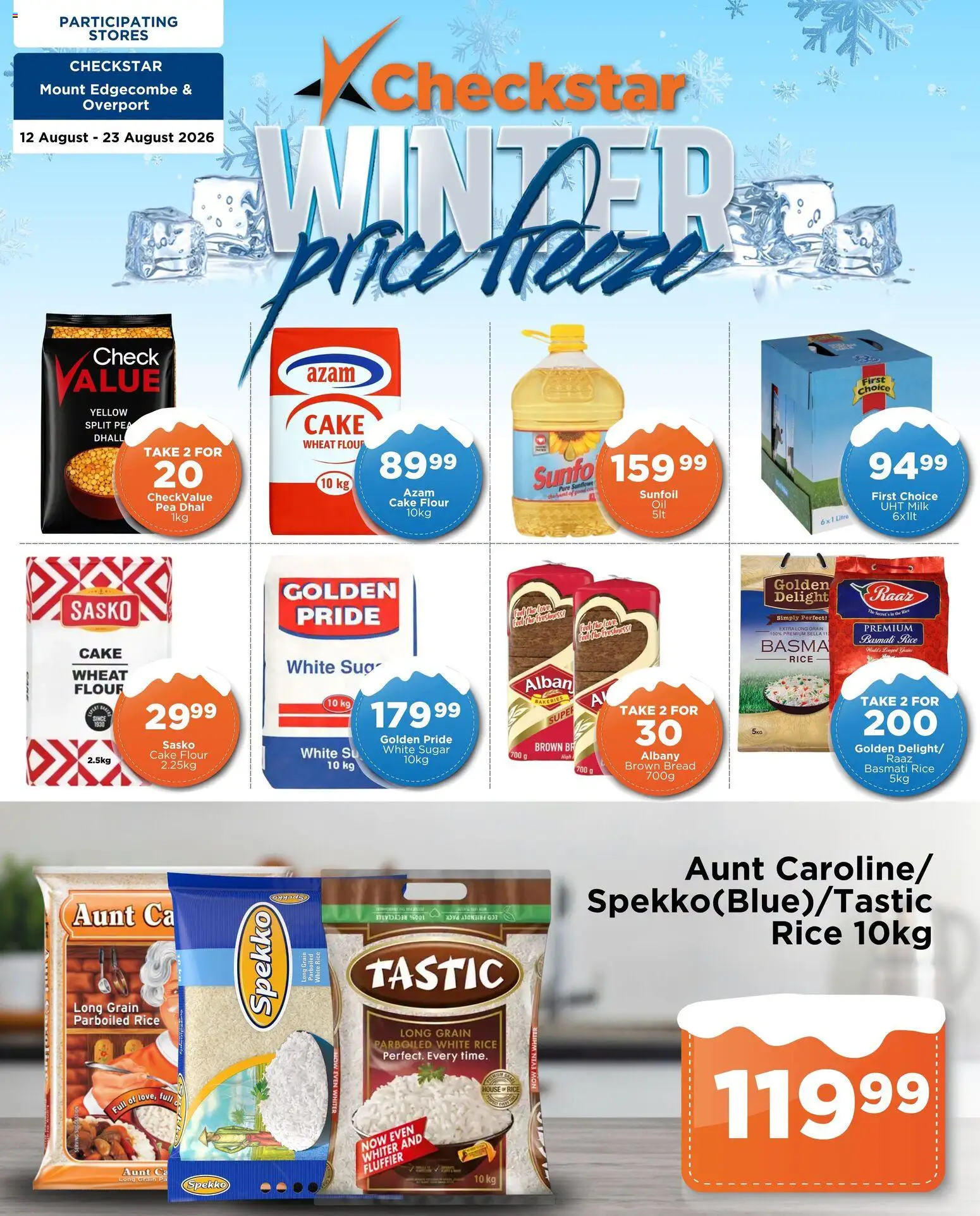 New Check Star catalogue – valid from 12/08/2026 | Page: 1 | Products: Cake, Flour, Sugar, Pea