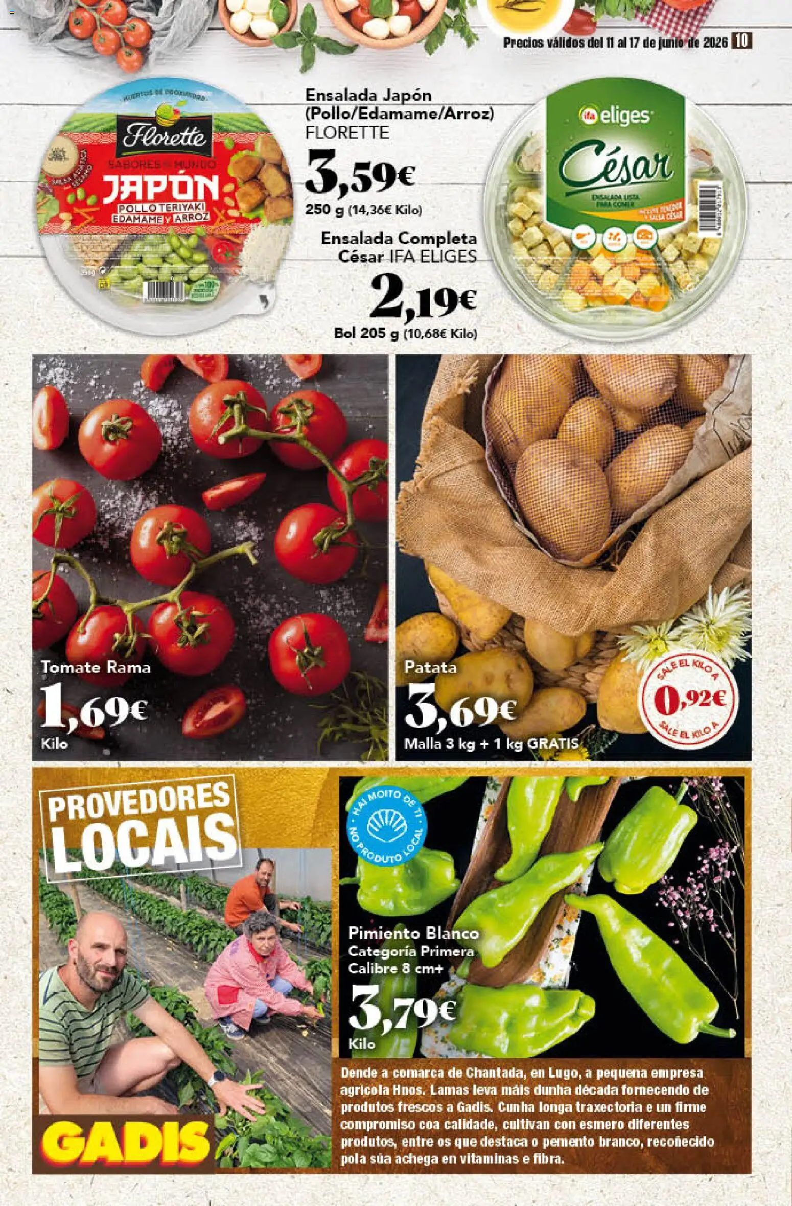 Gadis folleto │ válido desde el 11.06.2026 | Página: 10 | Productos: Arroz, Κάδος απορρυμάτων, Té, Ensalada