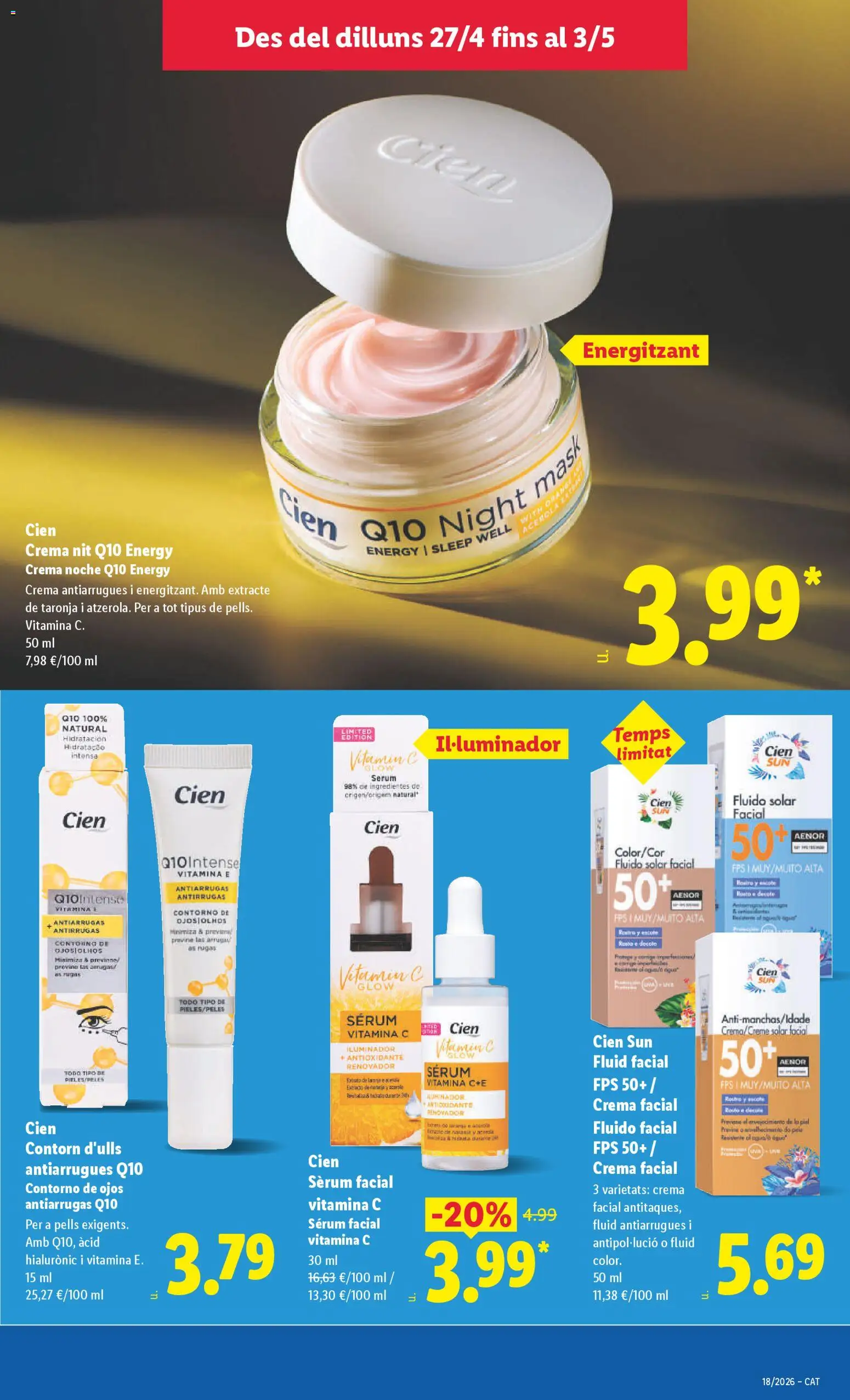 Lidl folleto │ válido desde el 27.04.2026 | Página: 29 | Productos: Iluminador, Sérum, Crema facial, Crema