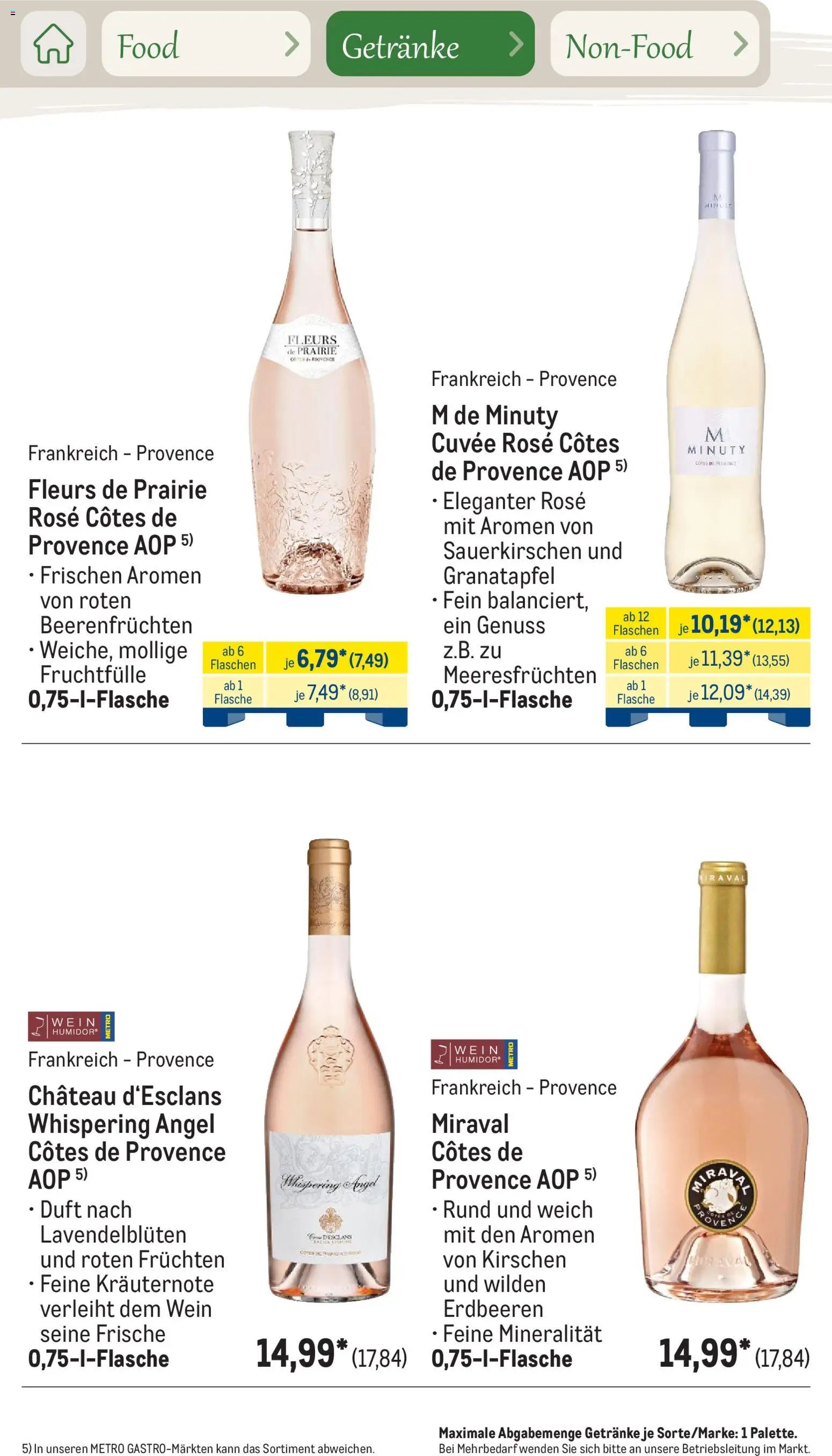 Metro Saisonkatalog Outdoor Dining – gültig ab 01.06.2026 | Seite: 58 | Produkte: Granatapfel, Duft, Kirschen, Wein