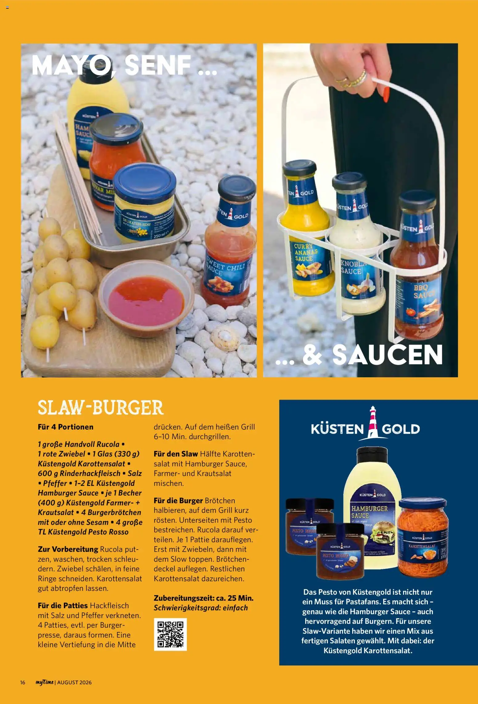 Famila Nordwest myTime August 2026 – gültig ab 01.08.2026 | Seite: 16 | Produkte: Rucola, Burger, Ananas, Salz