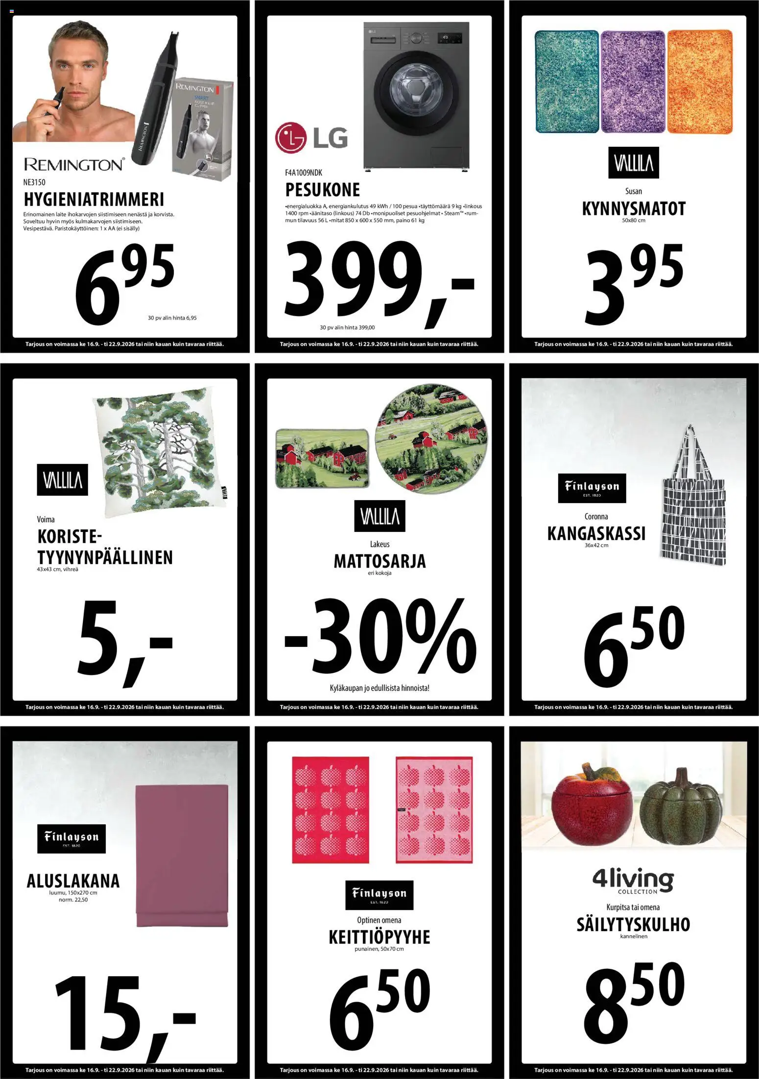 Tuuri tarjoukset – voimassa 16/09/2026 alkaen | Sivu: 13 | Tuotteet: Pesukone, Aluslakana, Kurpitsa