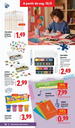 Pré-visualização Lidl Folheto Especial válido de 10/08/2026 | Página: 14 | Produtos: Caderno, Pincel, Notebook