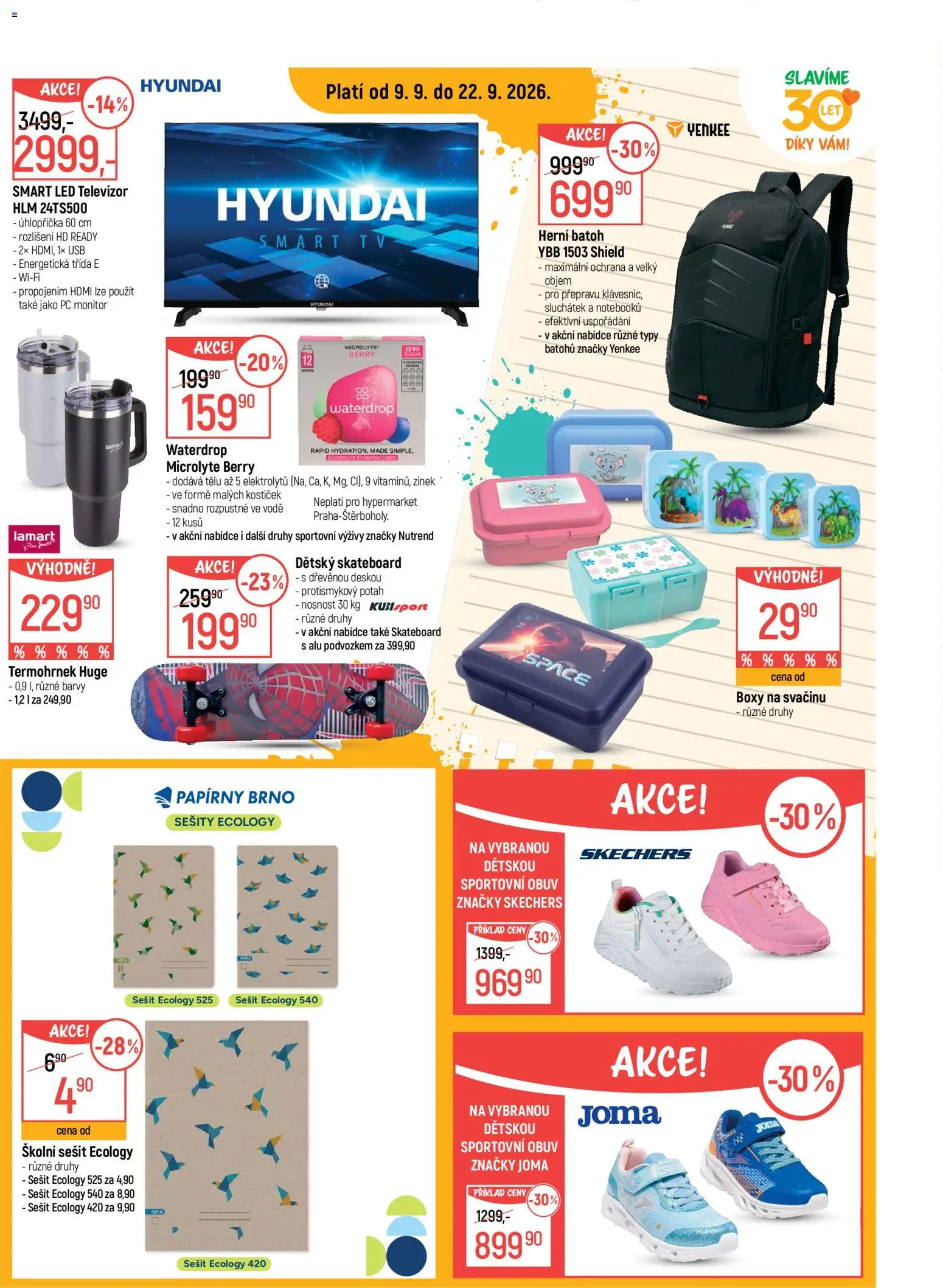 Globus leták od 09.09.2026 | Strana: 10 | Produkty: Batoh, Sešity, Skateboard, LED