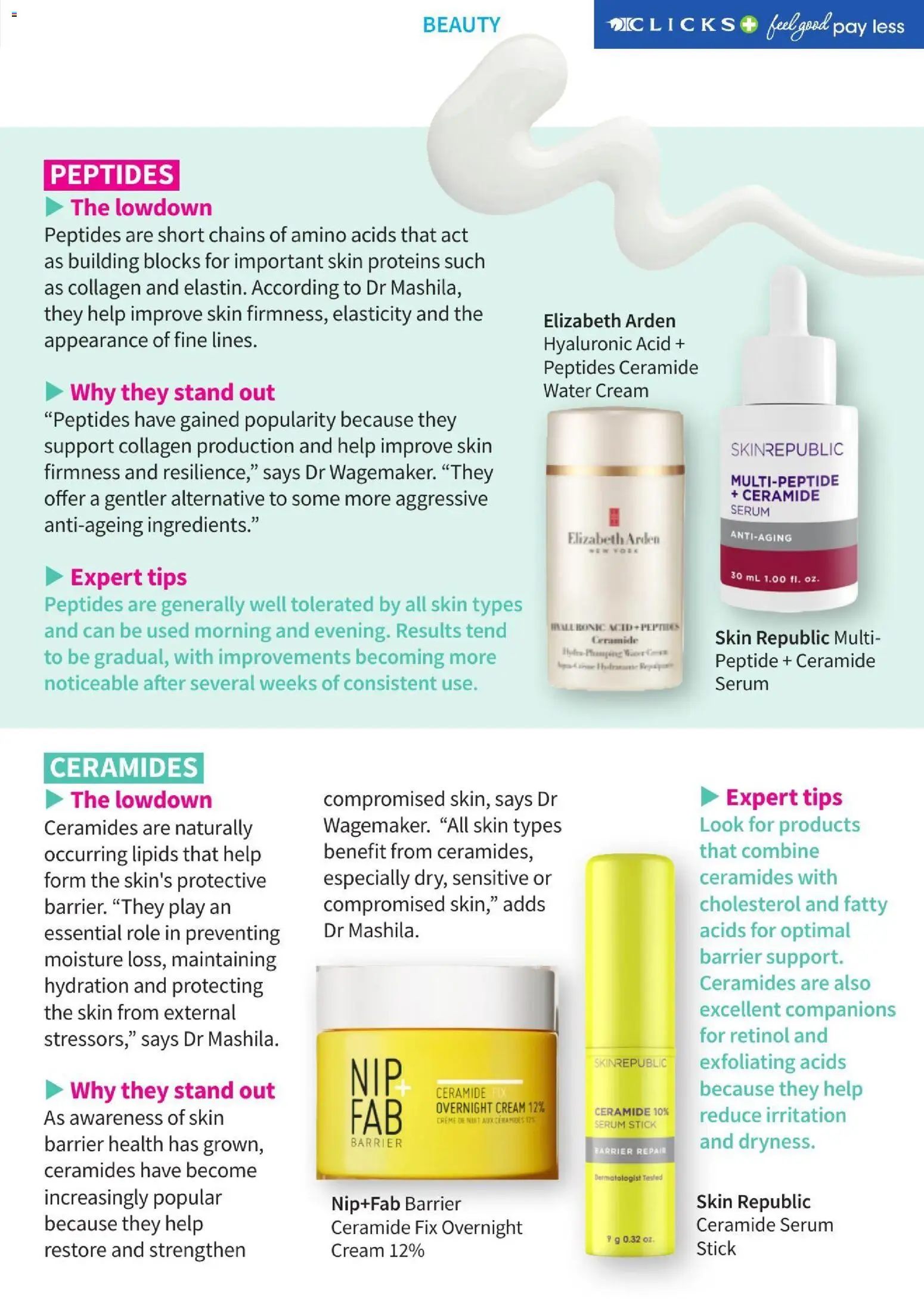 New Clicks catalogue – valid from 01/10/2026 | Page: 13 | Products: Serum, Cream, Water