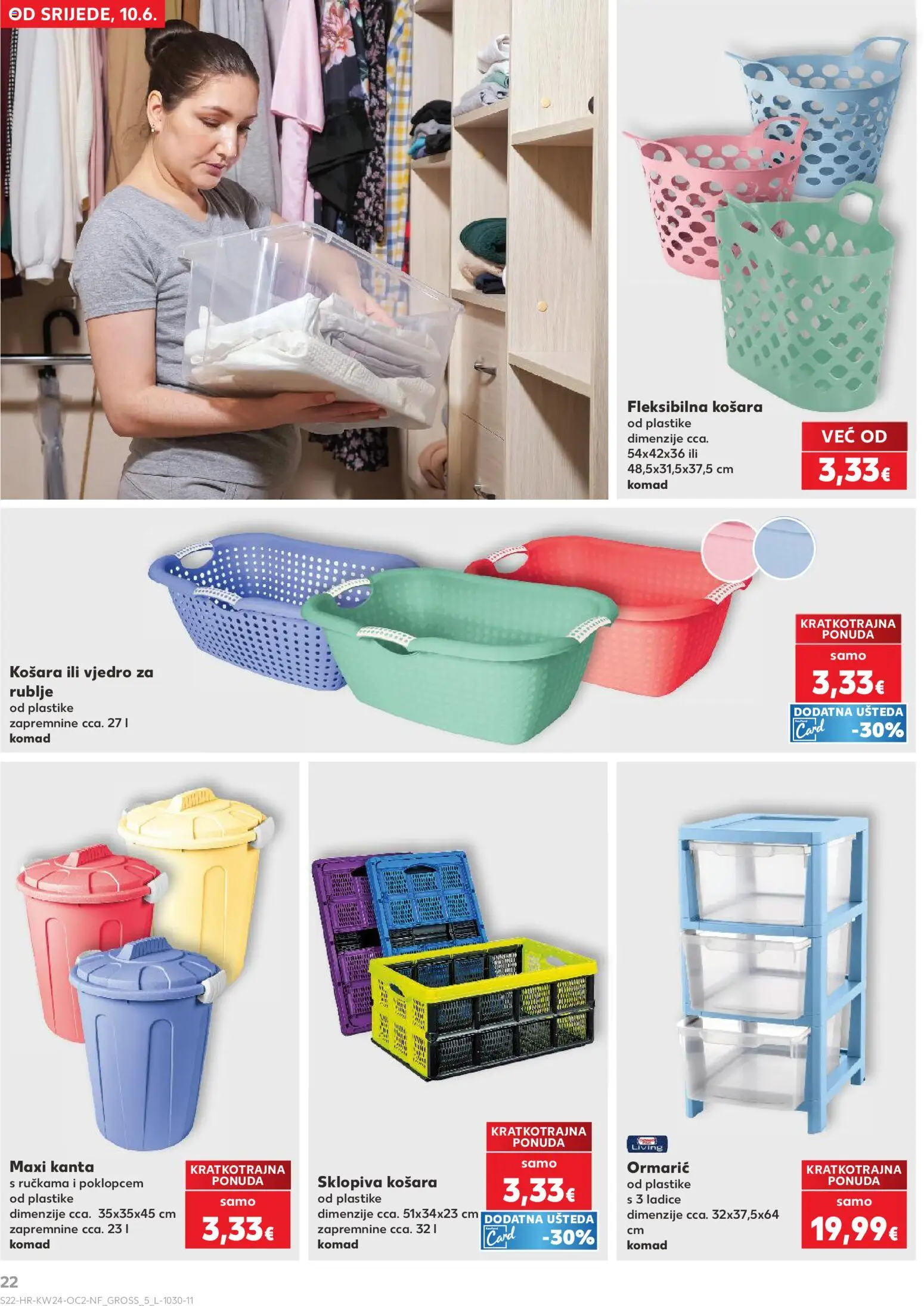 Kaufland katalog | vrijedi od 10.06.2026 | Stranica: 22 | Proizvodi: Košara, Ladice