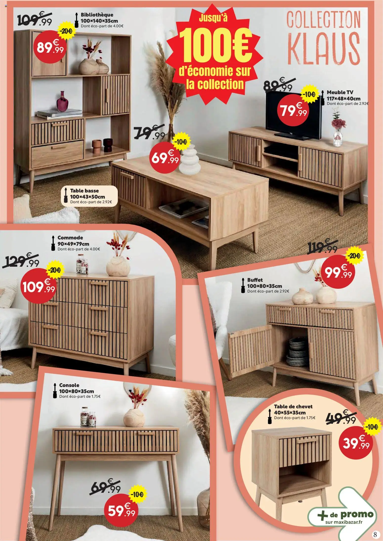 {H1} | Page: 8 | Produits: Commode, Table de chevet, Table basse, Table
